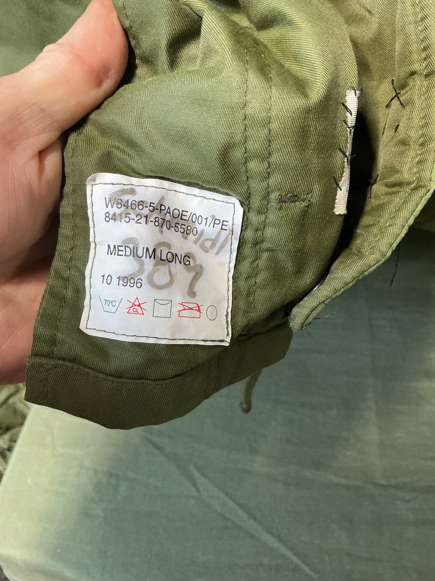 Canadian Army Arctic Parka Removable Liner Medium Tall