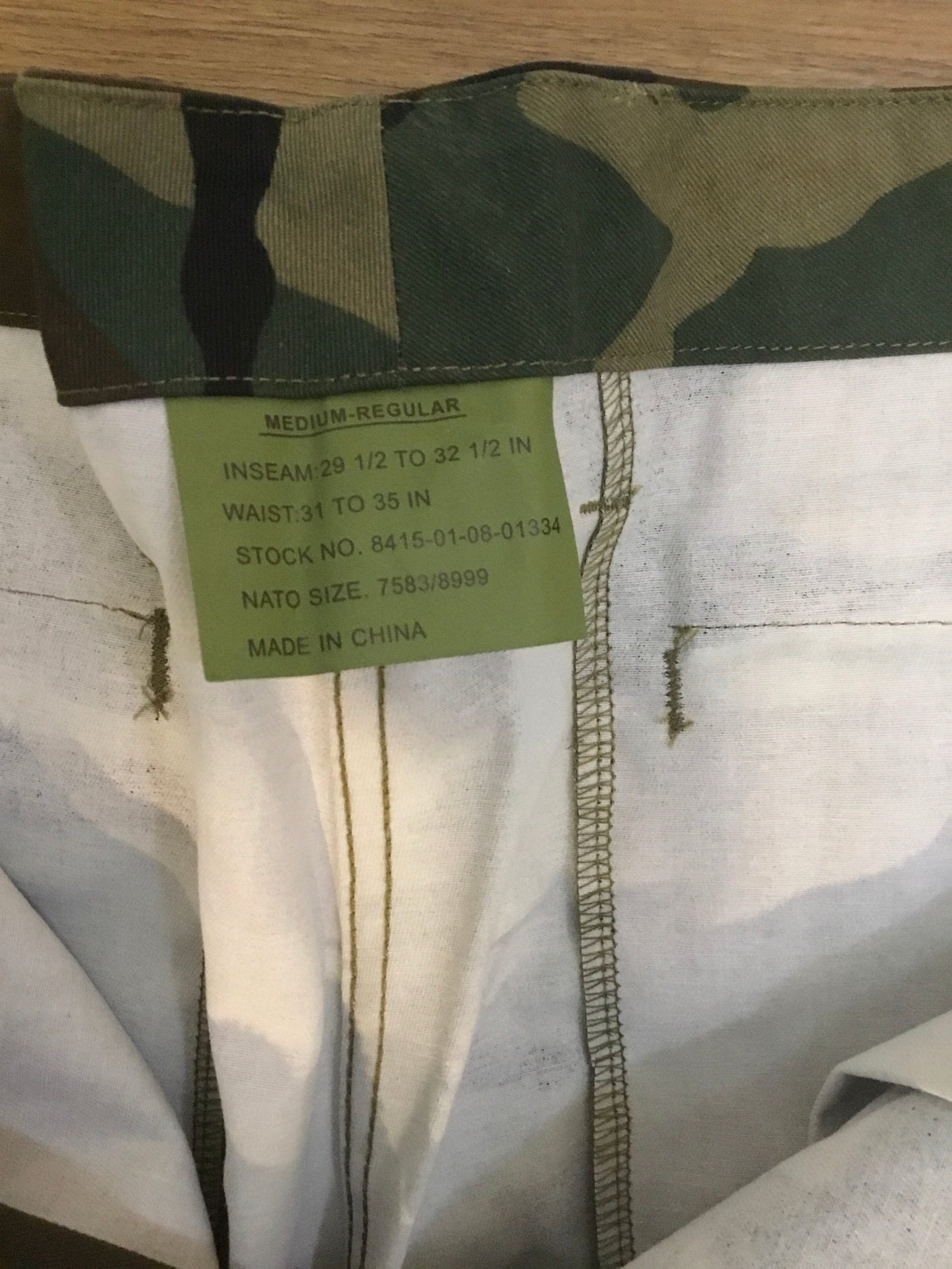 New Woodland Pattern Camouflage Pants