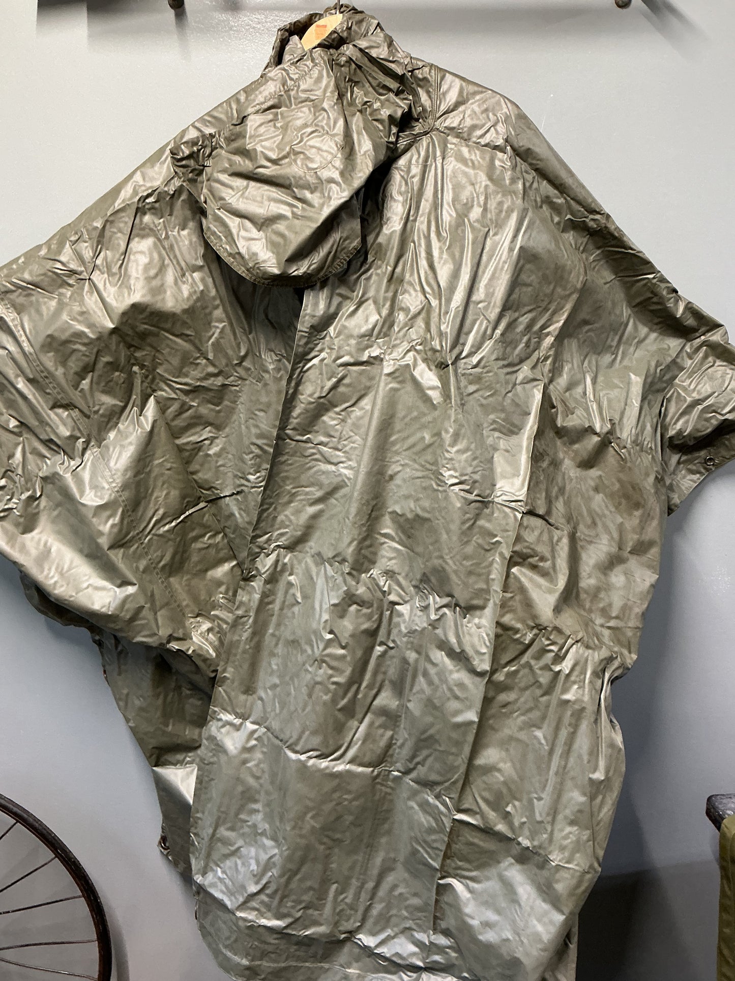 Vintage Polish Rain Poncho with carry pouch