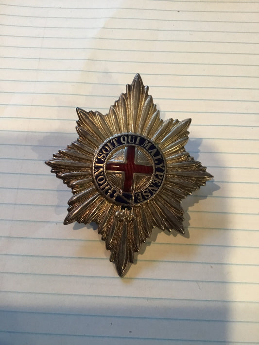 British Coldstream Guards Garter Star Senior NCO's Helmet Badge