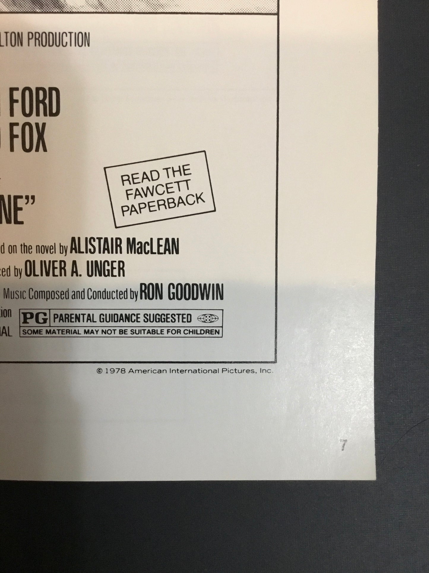 Force Ten from Navarone Press Book 1978