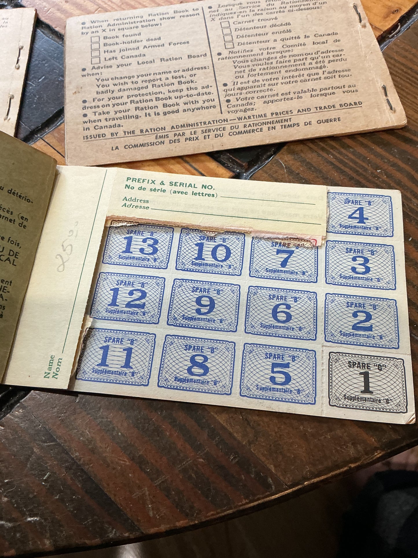 Lot of 4 War Time Ration Booklets Numbers  2,3,4,5