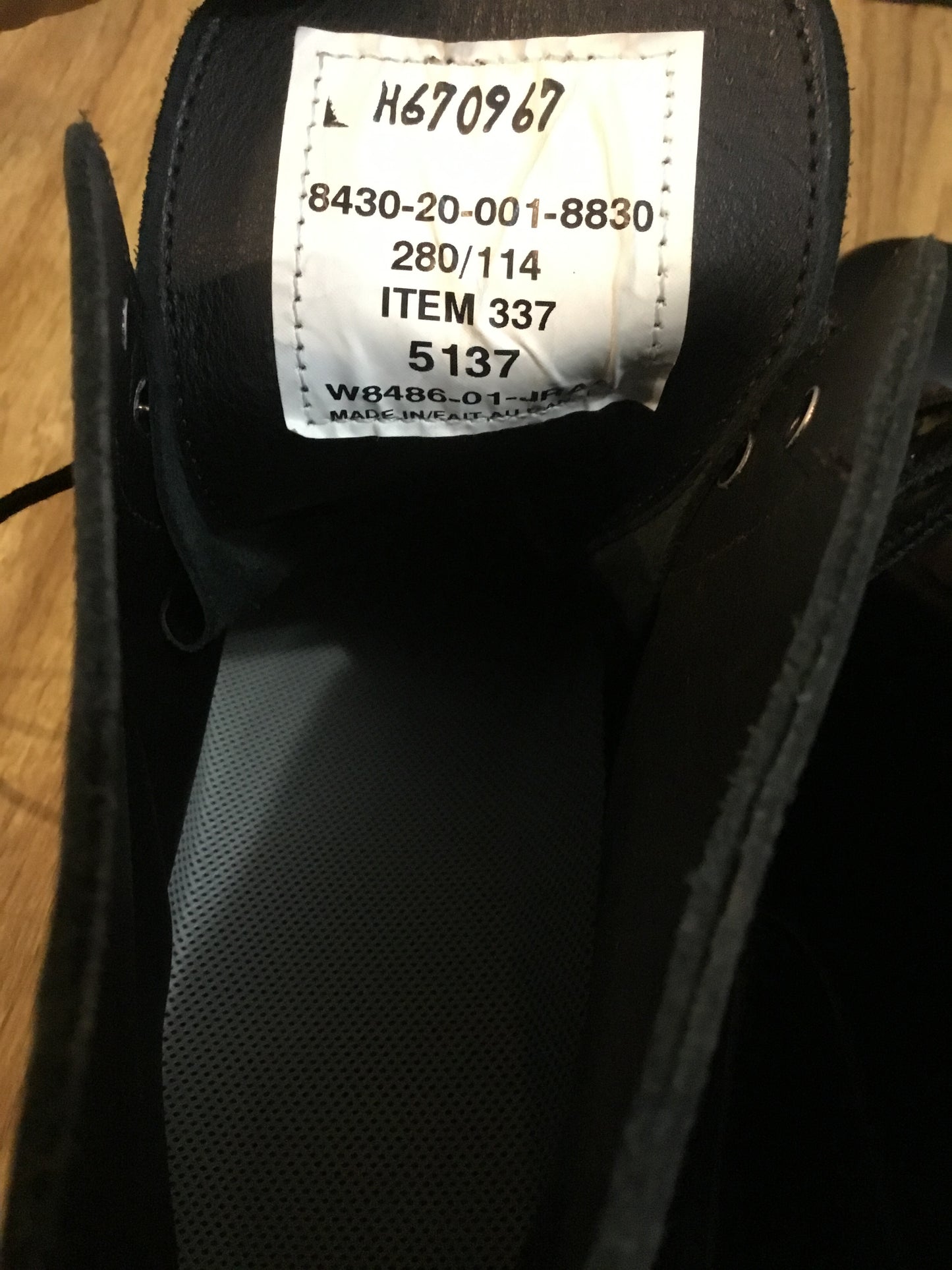 Canadian Military Ankle/ Dress Boots Steel Toe size 11 or 280/114,