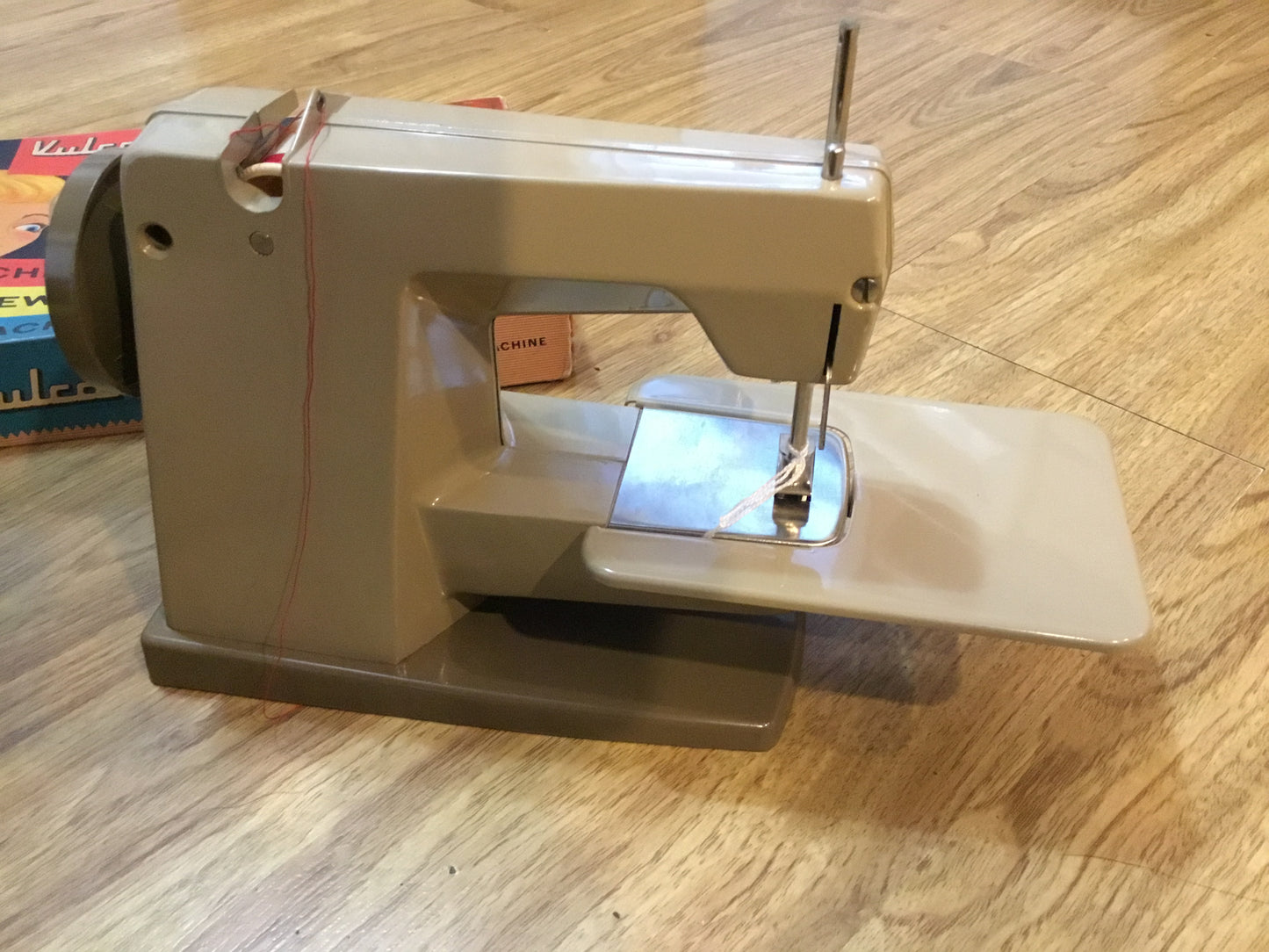 Vintage Vulcan Classic Child's  Sewing Machine, Gray