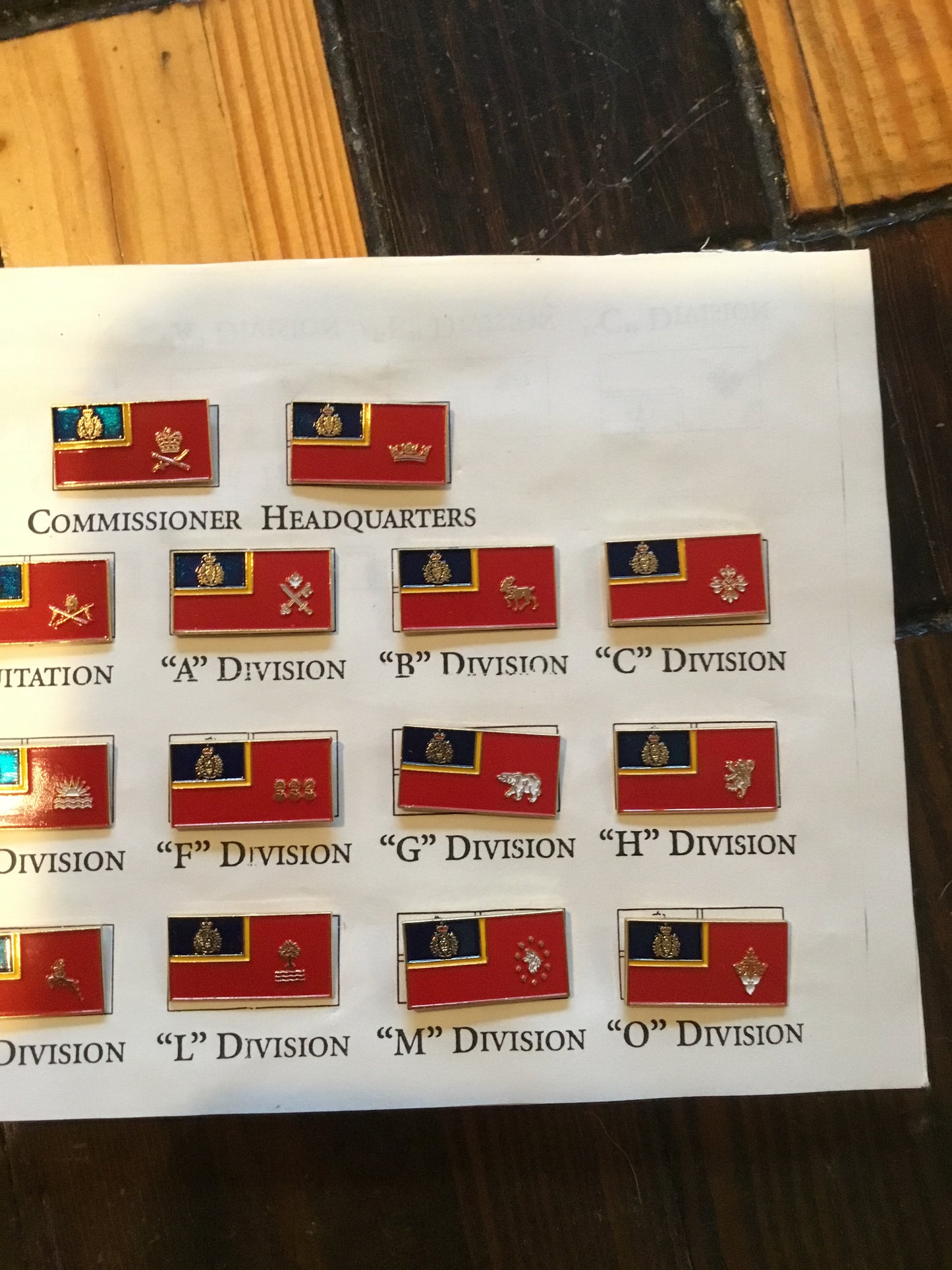 Lot of RCMP DIVISION PINS FLAGS