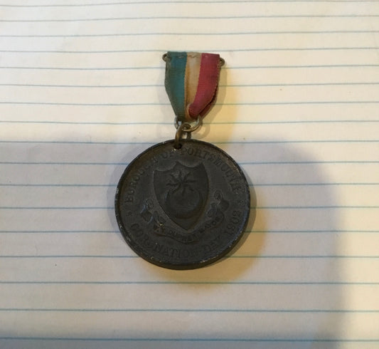 King Edward VII 1902 Coronation Souvenir Medal - Royal Memorabilia - Borough of Portsmouth