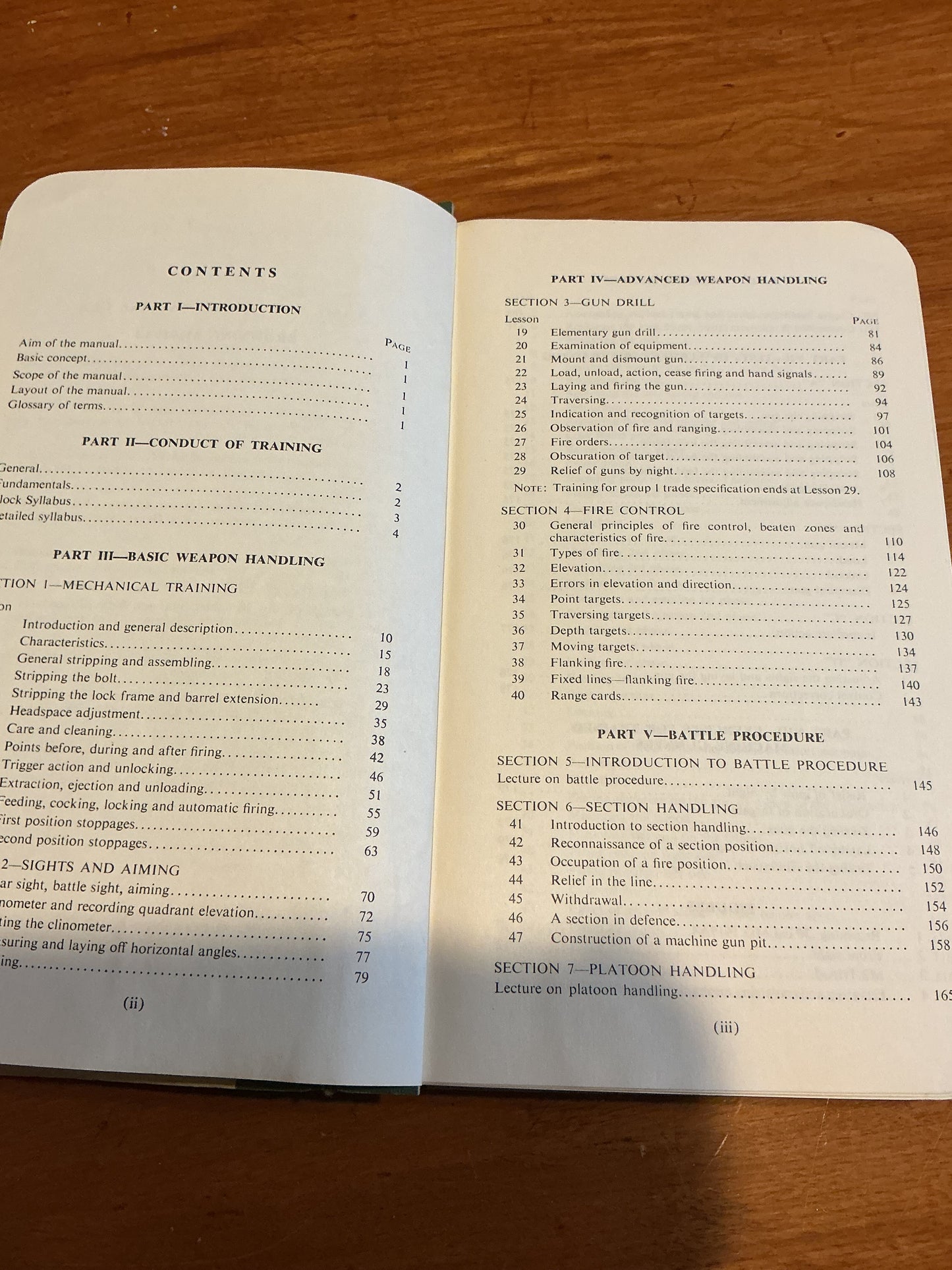 1959 Canadian Army Manual of Training Infantry ( Browning Machine Gun M1919A4 .30 Calibre