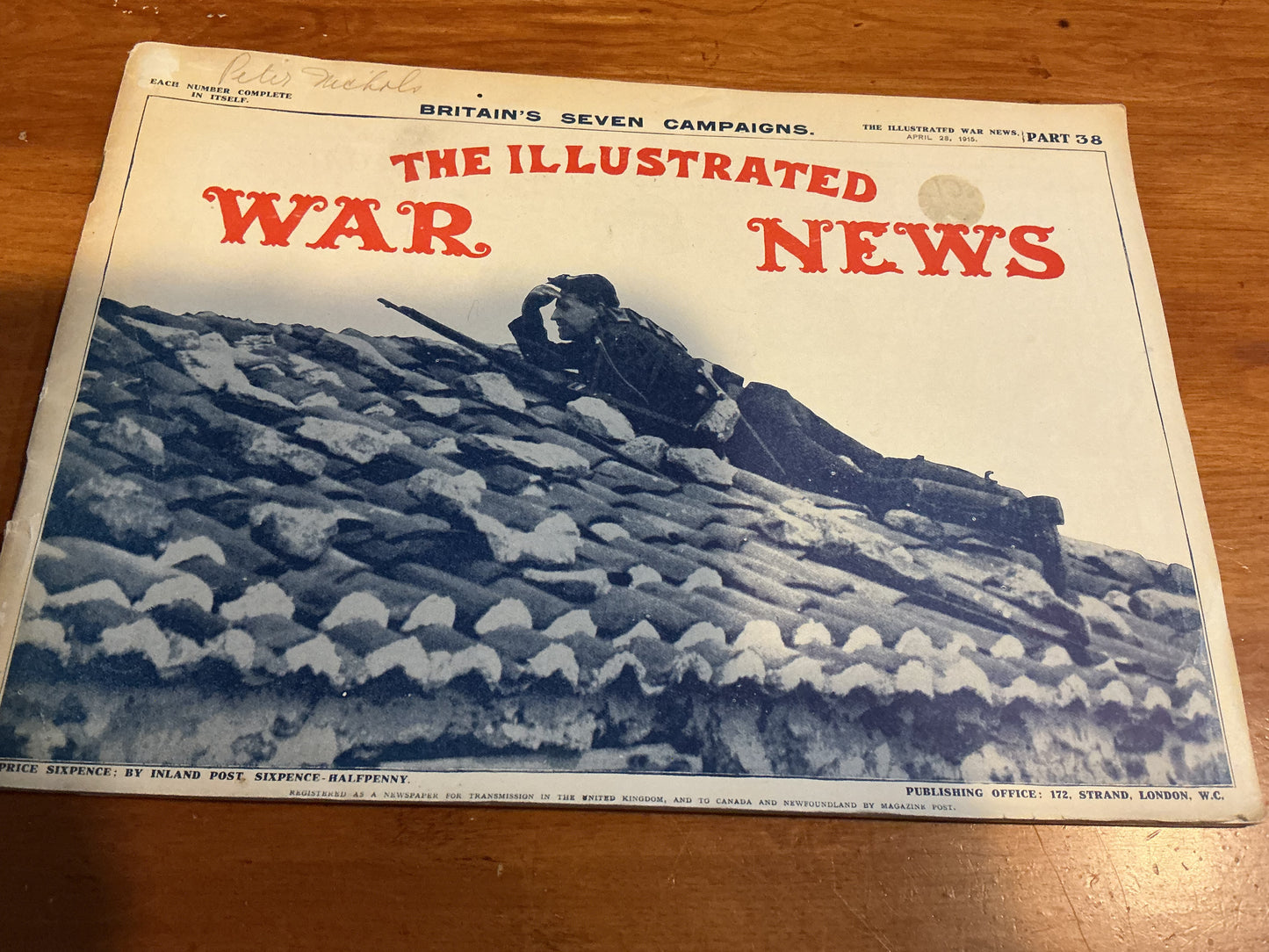 WWI "THE ILLUSTRATED WAR NEWS" MAGAZINE April 28 1915,part 38