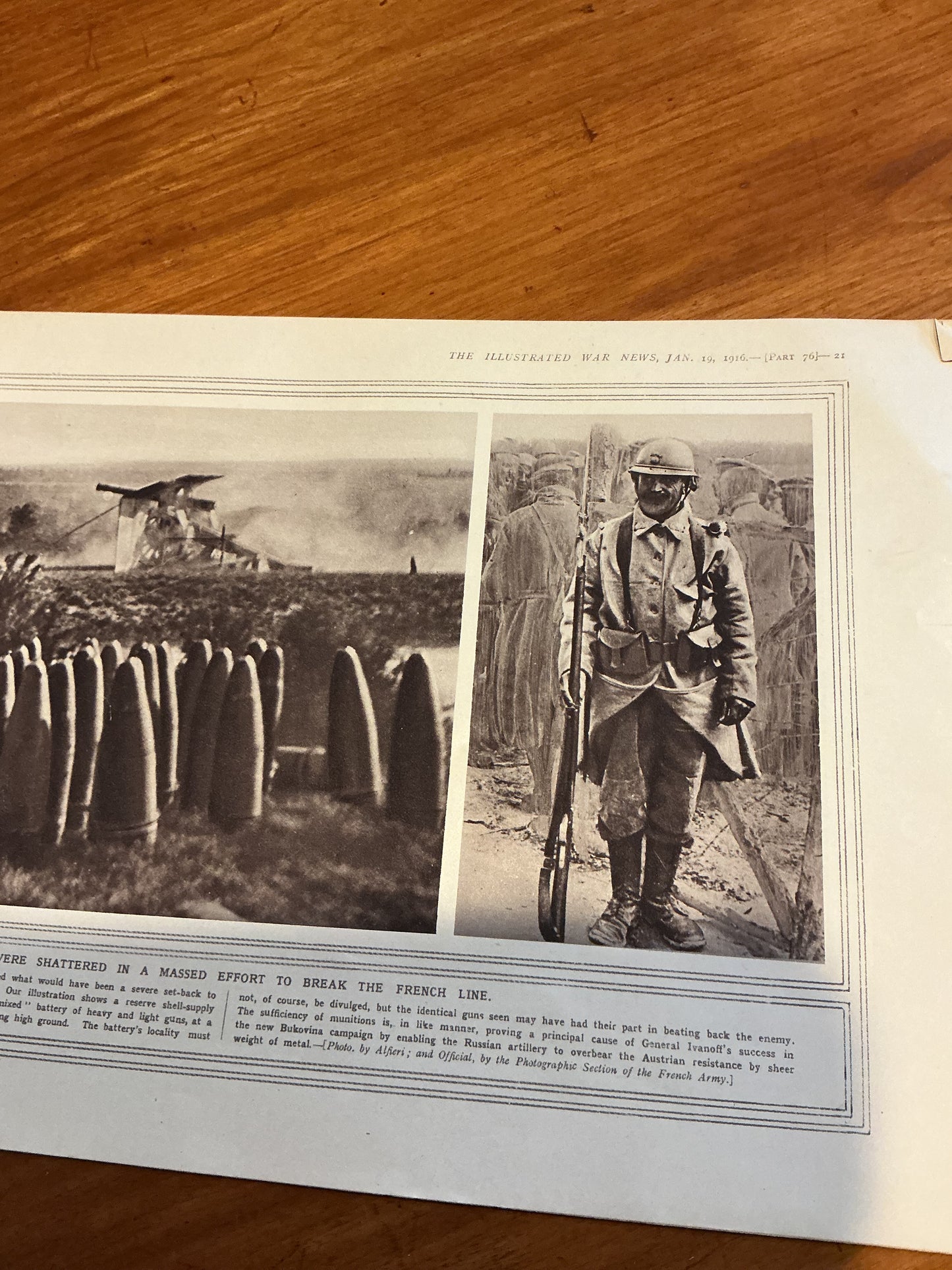 WWI "THE ILLUSTRATED WAR NEWS" MAGAZINE Jan 19 1916 ,part 76.