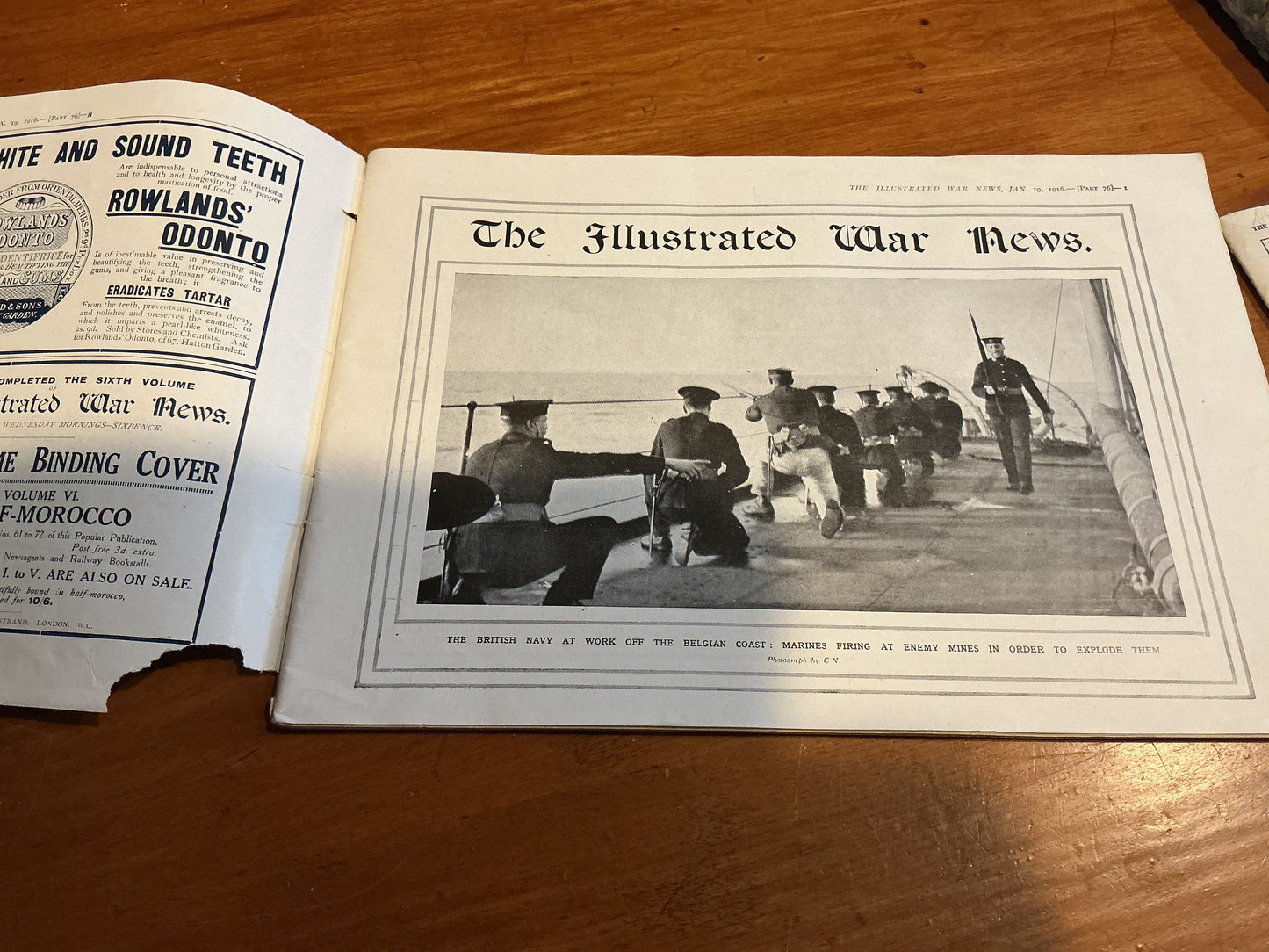 WWI "THE ILLUSTRATED WAR NEWS" MAGAZINE Jan 19 1916 ,part 76.
