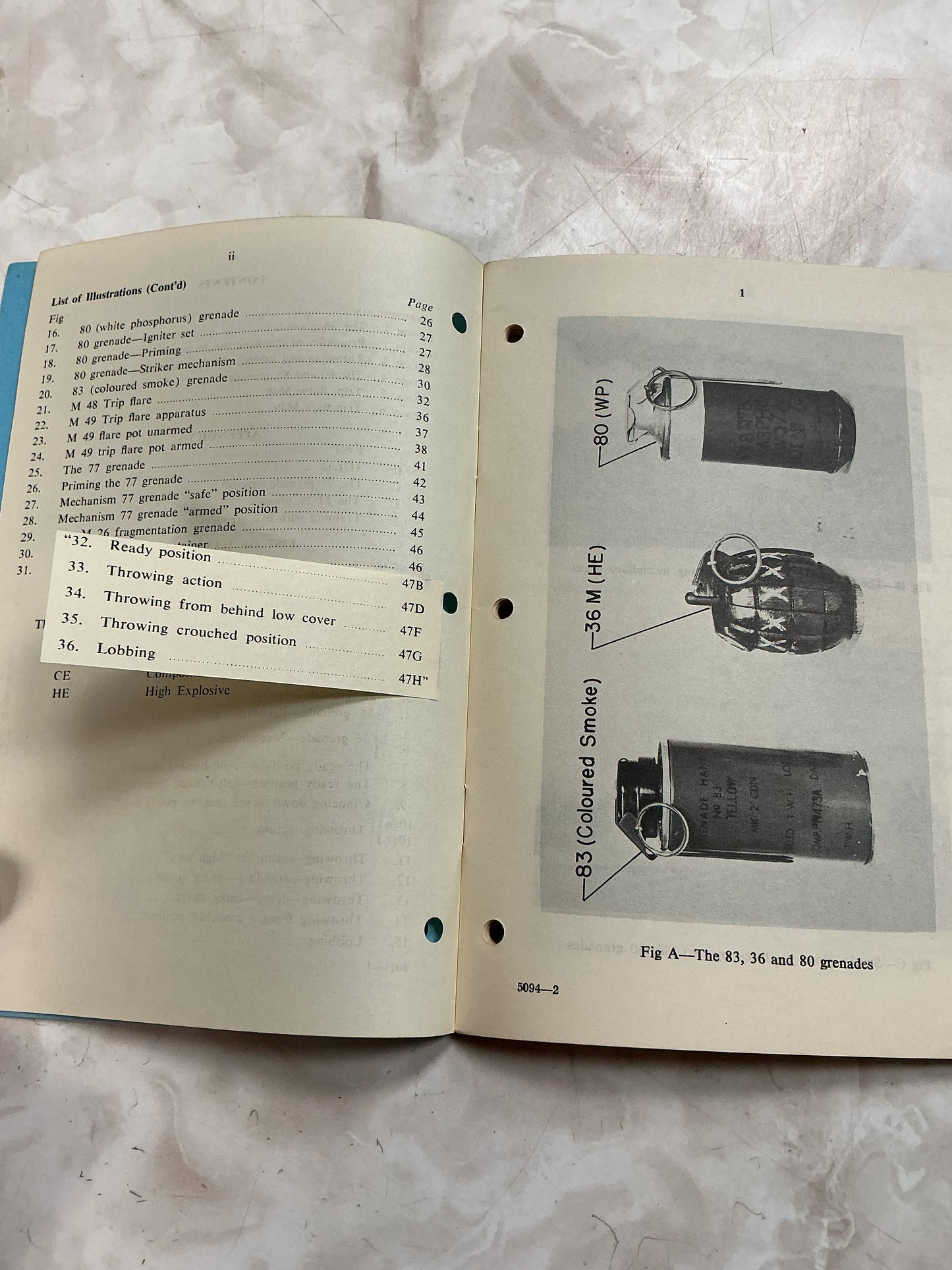Canadian Army  manual training Infantry Weapons  grenades 1956