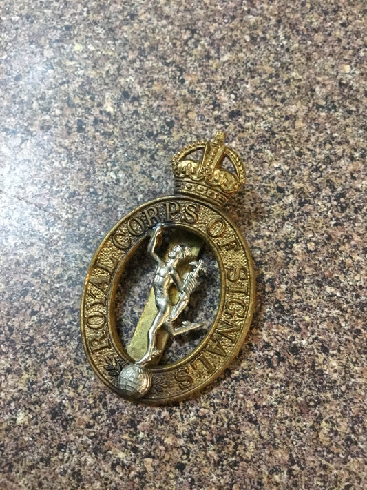 British Army Royal Corps of Signals Cap Badge