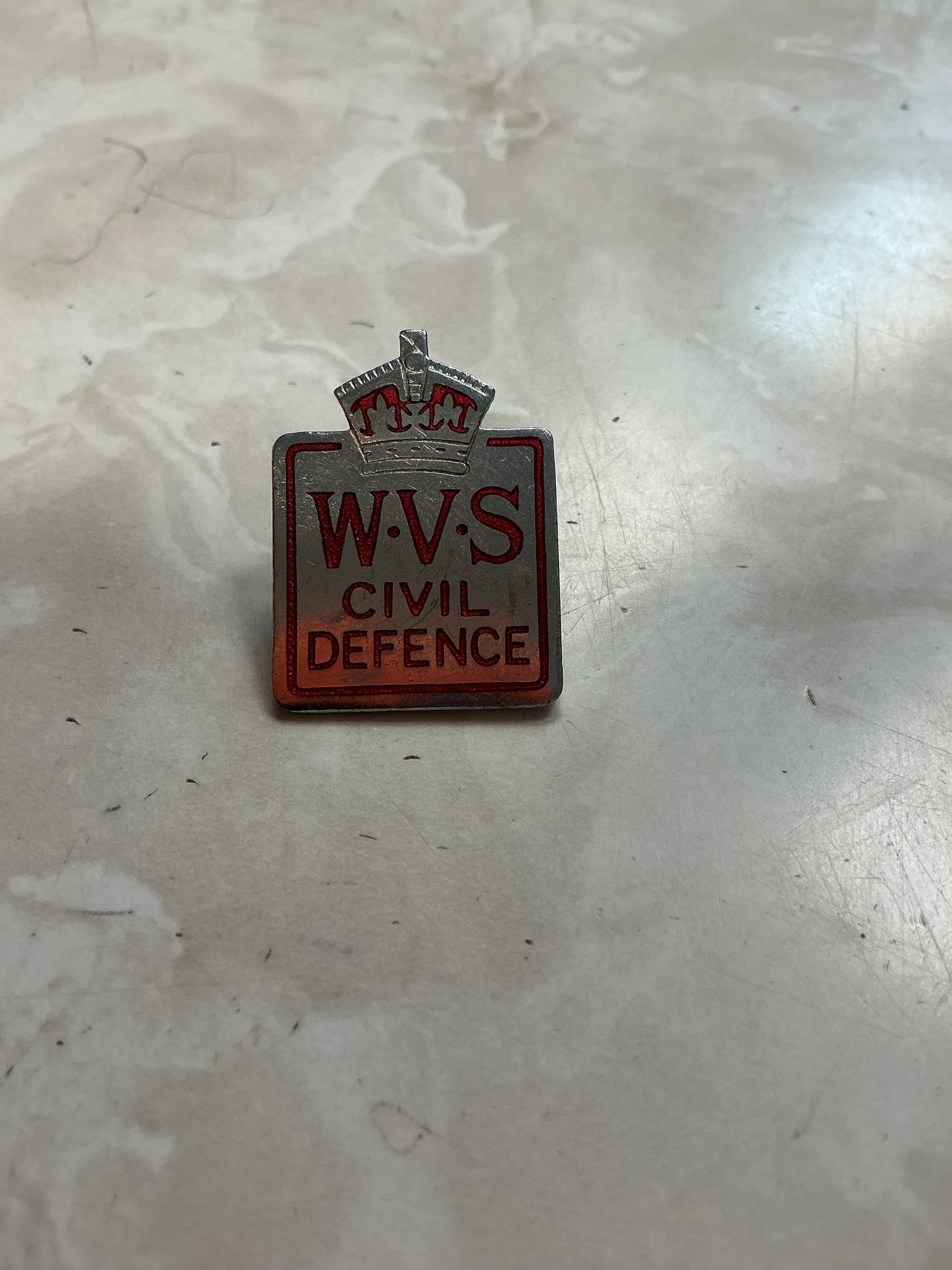 WW2 Womens Voluntary Service WVS Civil Defence home front badge