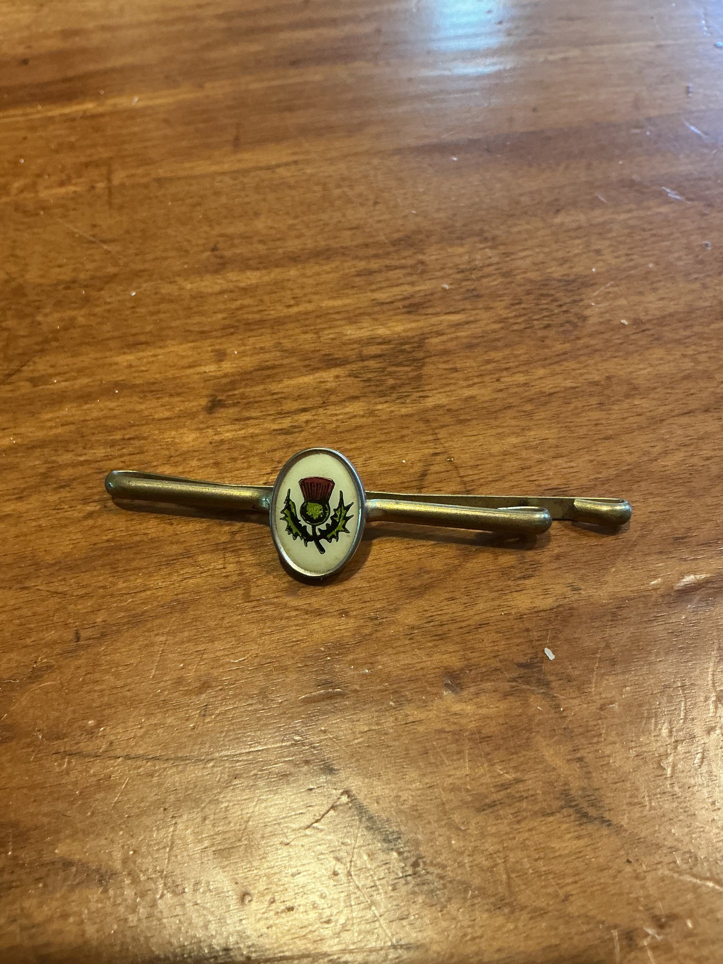 Early Scottish thistle Tie Bar