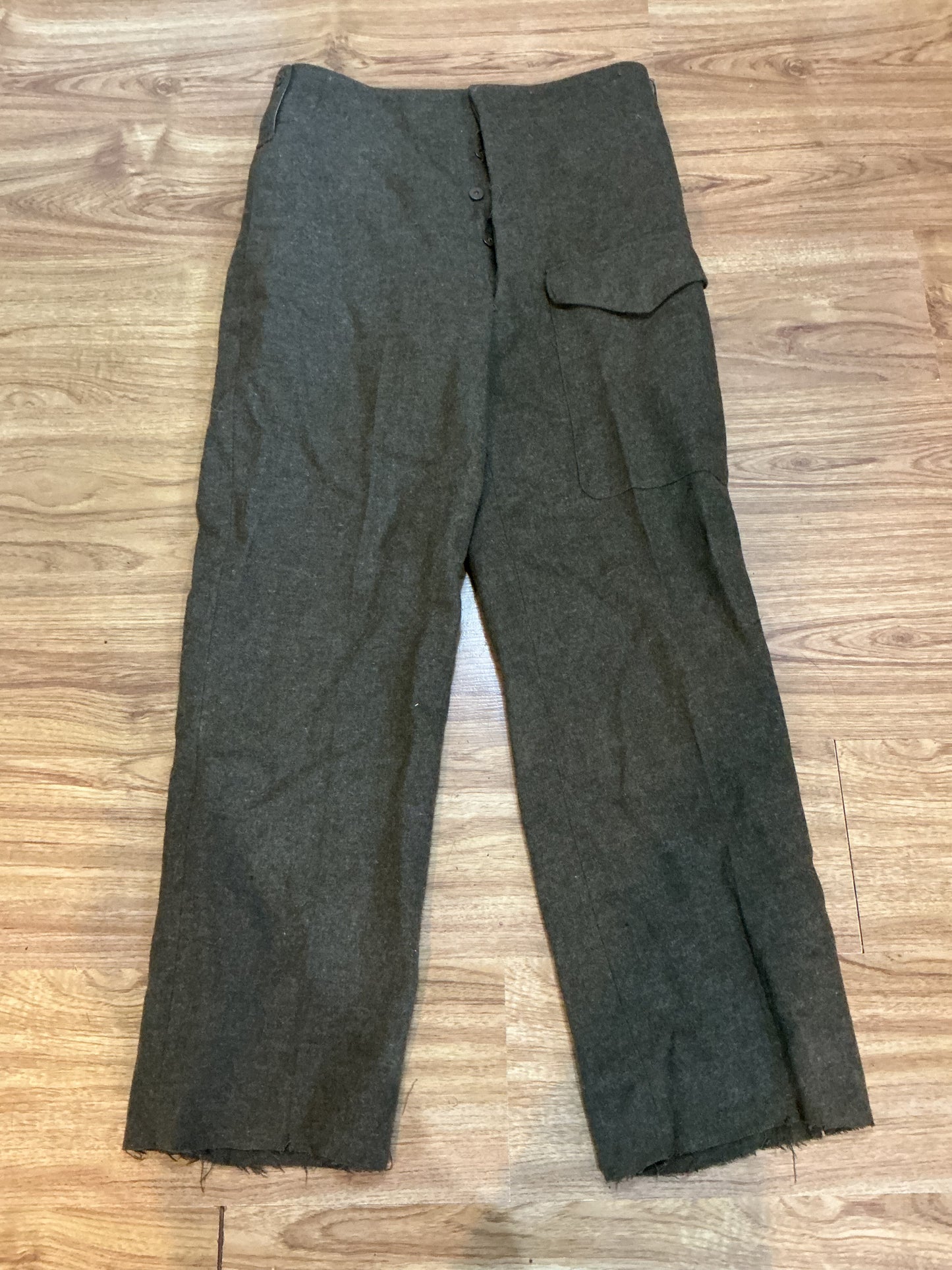 Military Wool Battle Dress Pants Waist 34-35 inches