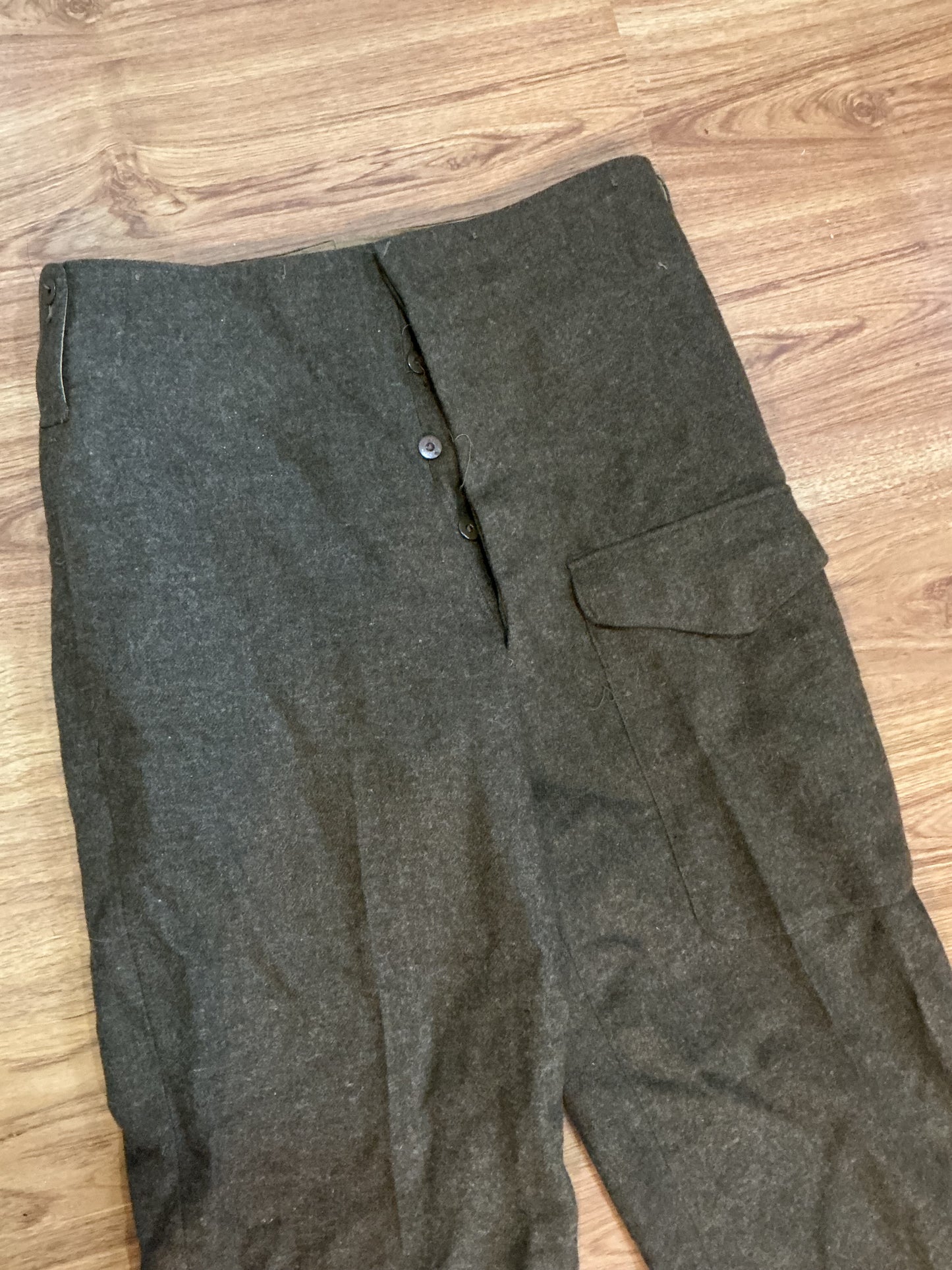 Military Wool Battle Dress Pants Waist 34-35 inches