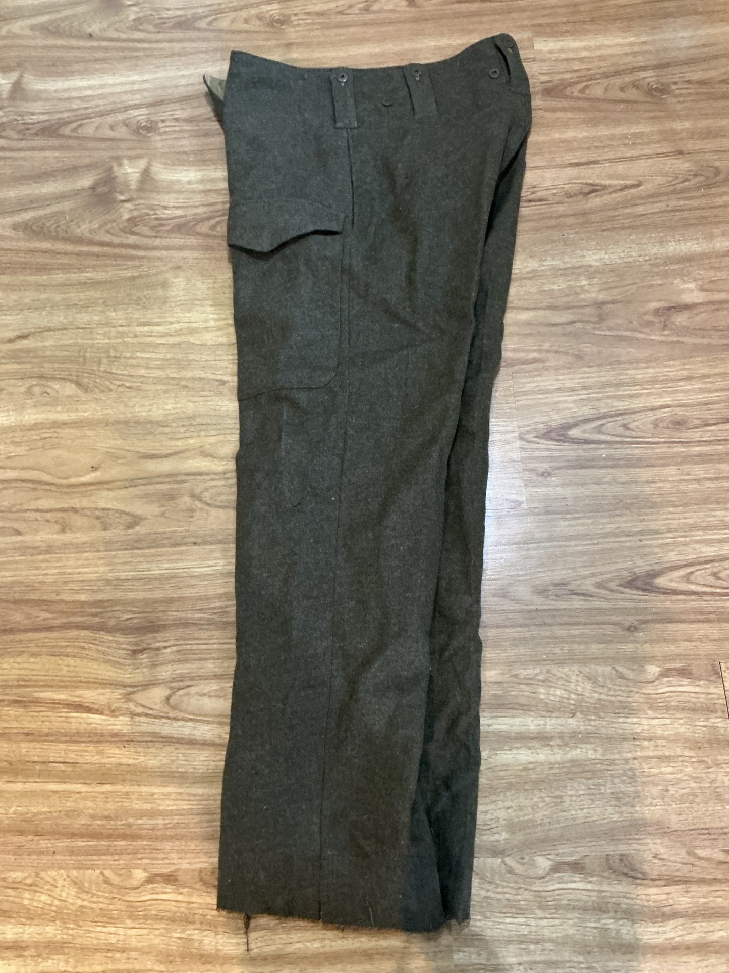 Military Wool Battle Dress Pants Waist 34-35 inches