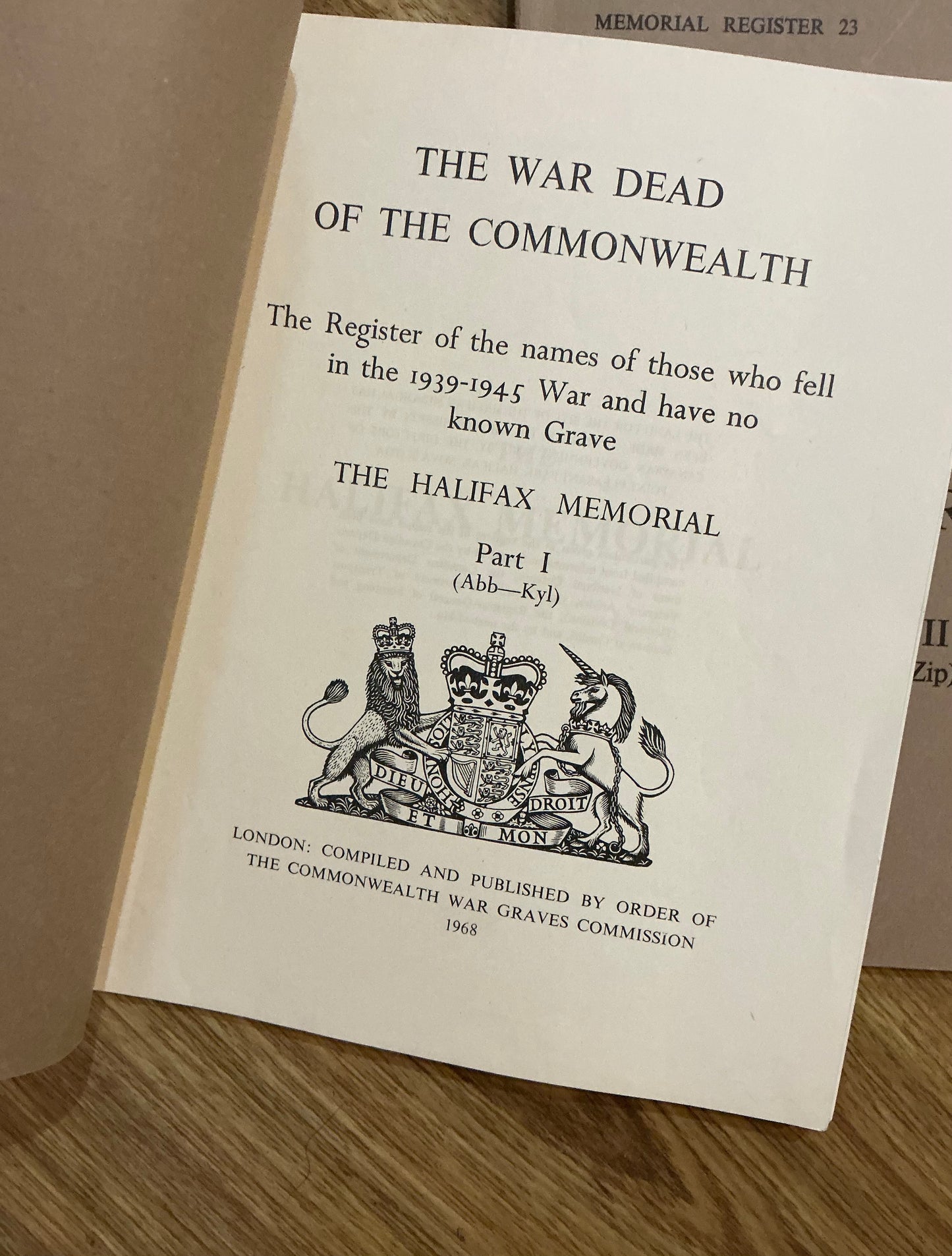 1939-1945 THE HALIFAX MEMORIAL PART 1-2
