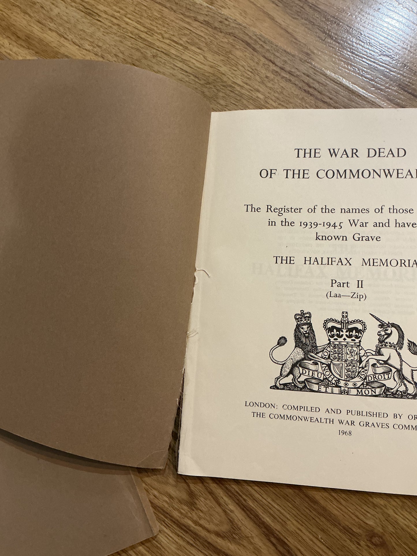 1939-1945 THE HALIFAX MEMORIAL PART 1-2