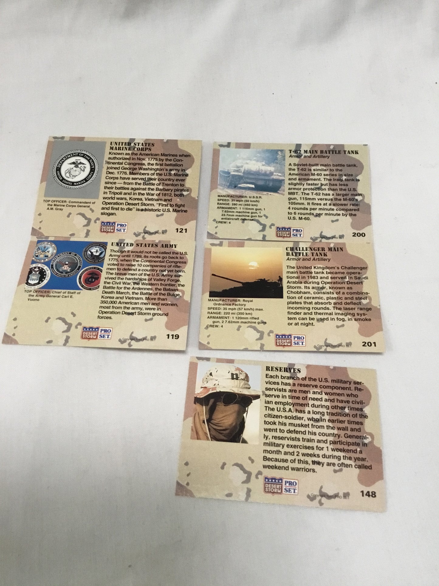 Desert Storm Collectors Cards 1991