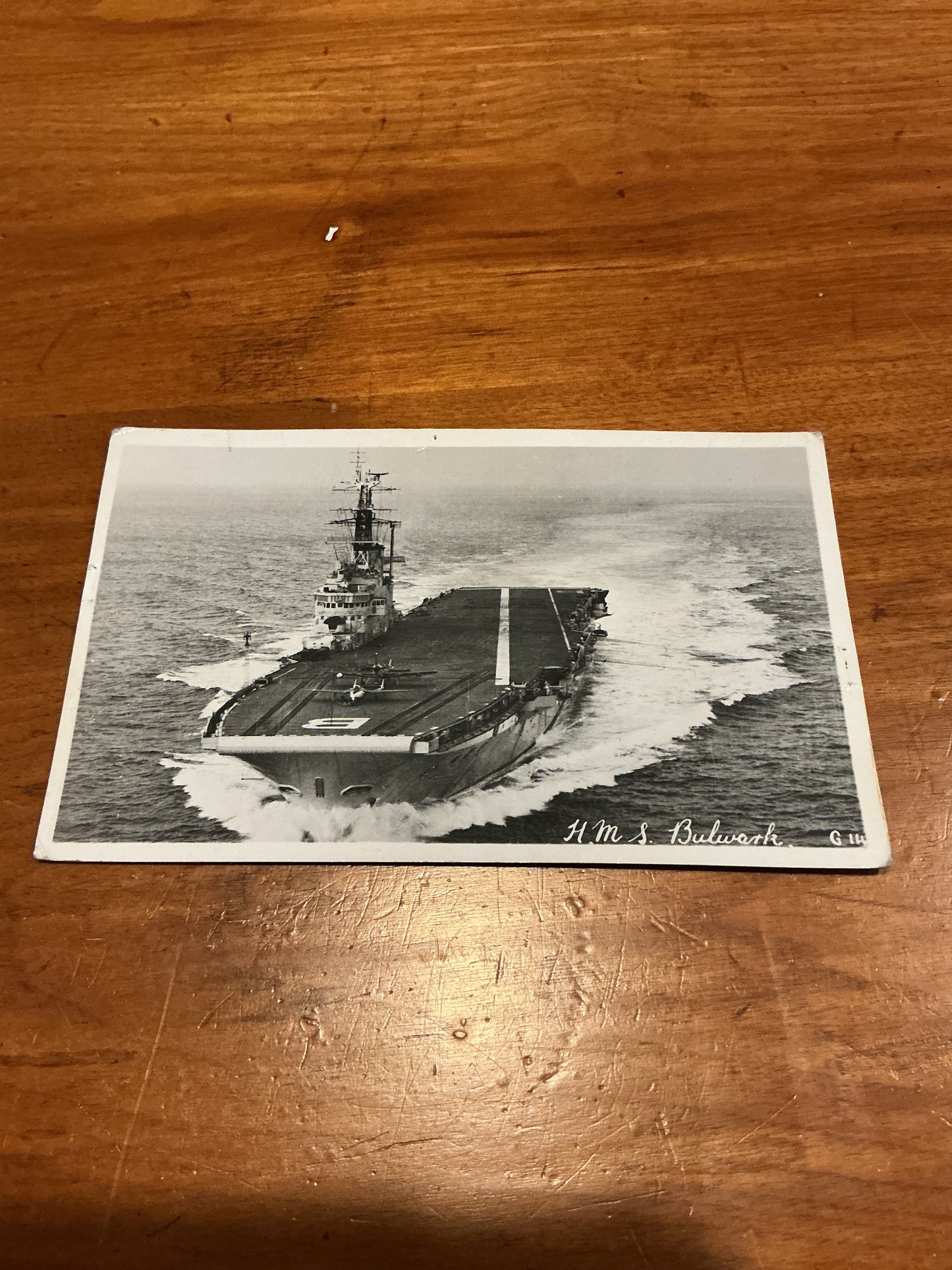 HMS BULWARK (1954, Royal Navy) AIRCRAFT CARRIER POST CARD