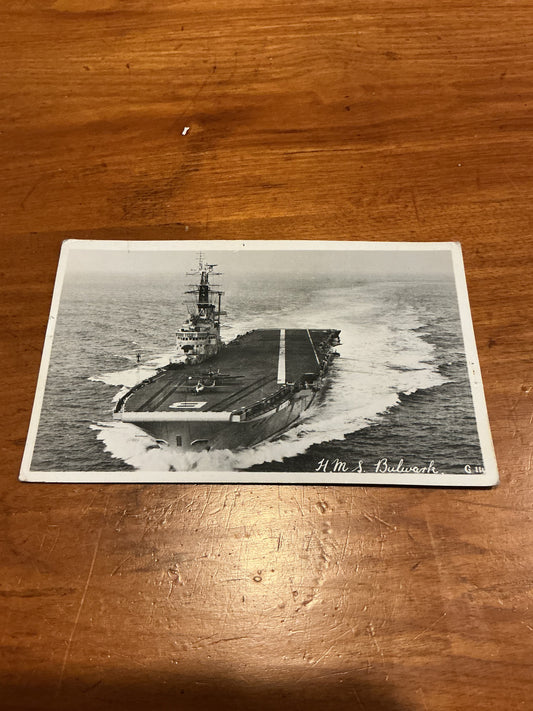 HMS BULWARK (1954, Royal Navy) AIRCRAFT CARRIER POST CARD