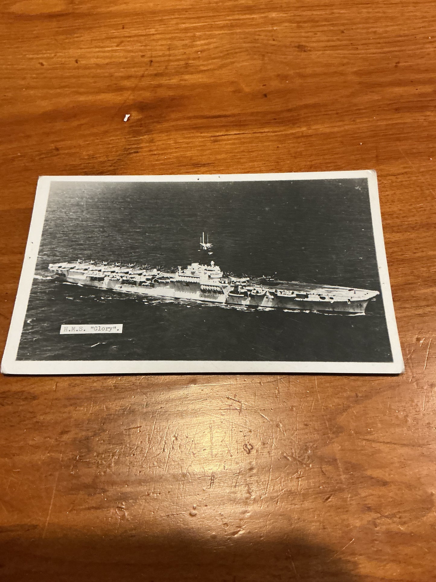 HMS Glory - Aircraft Carrier  Country : UK Launched : 27th November 1943 POST CARD