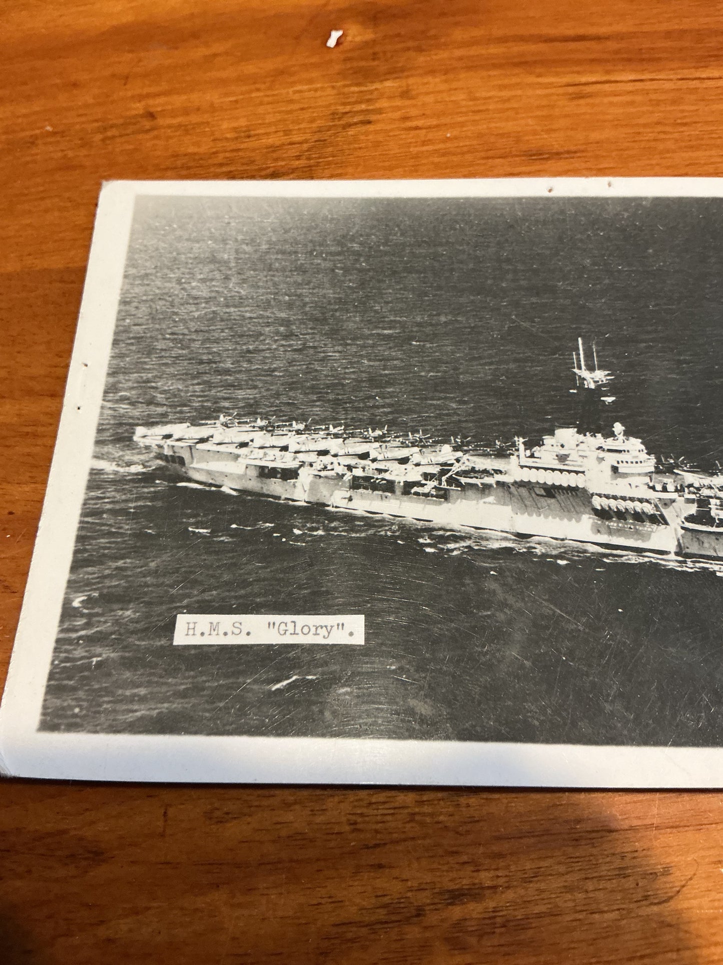 HMS Glory - Aircraft Carrier  Country : UK Launched : 27th November 1943 POST CARD