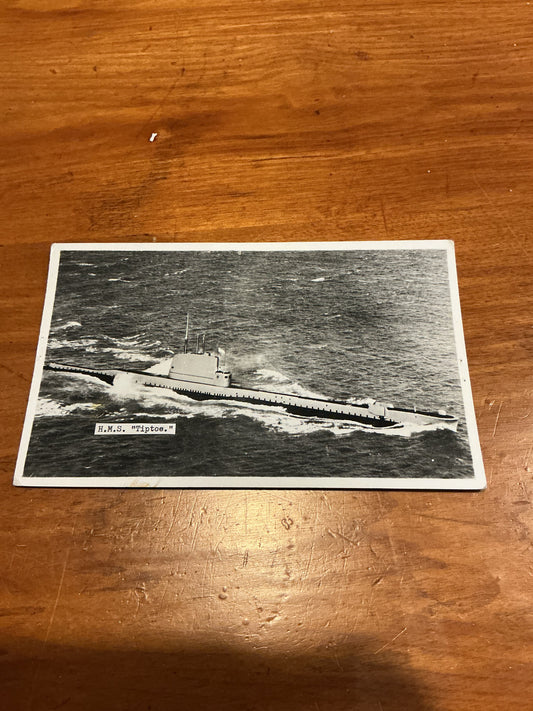 HMS TipTOP T-Class Submarine 3rd Group Royal Navy POST CARD