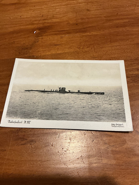 German U-Boat U52 Type Vilo 1939 Ungel  Post Card