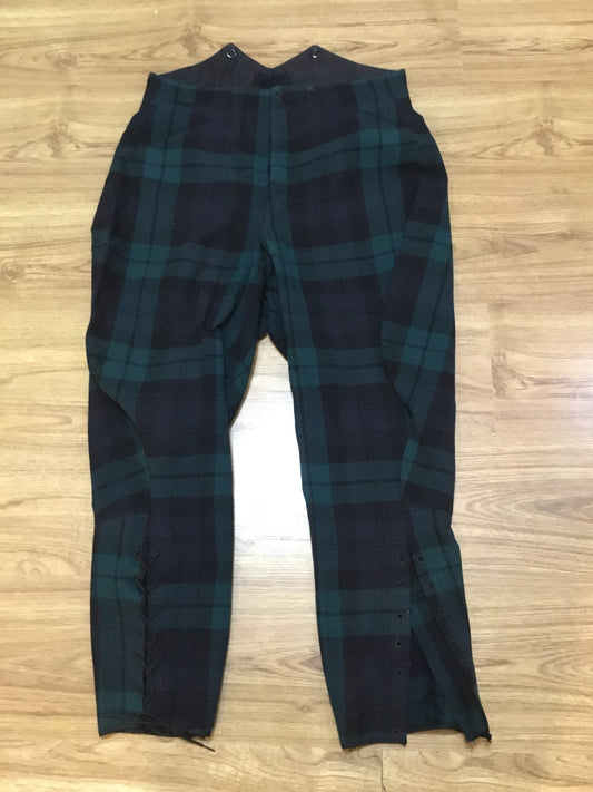 Green Tartan Pants  , Button fly