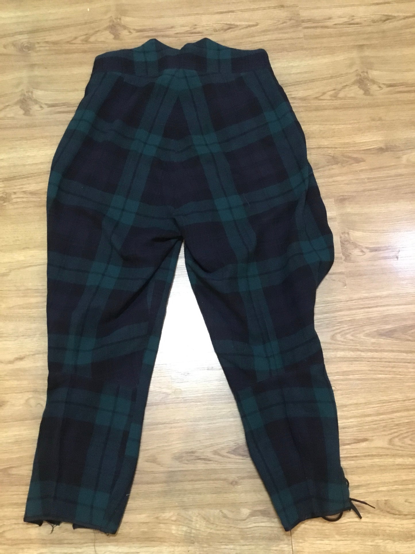 Green Tartan Pants  , Button fly