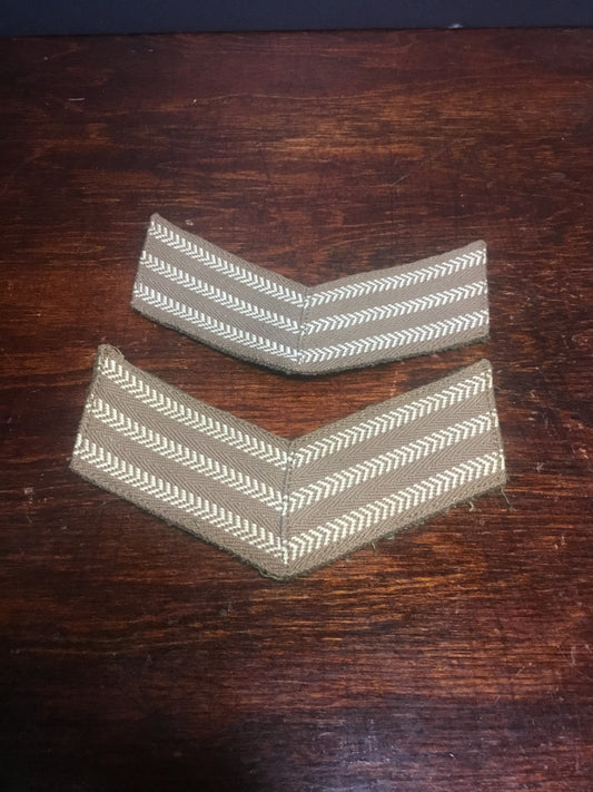 Pair WW11 Canadian sergeant/rank chevrons