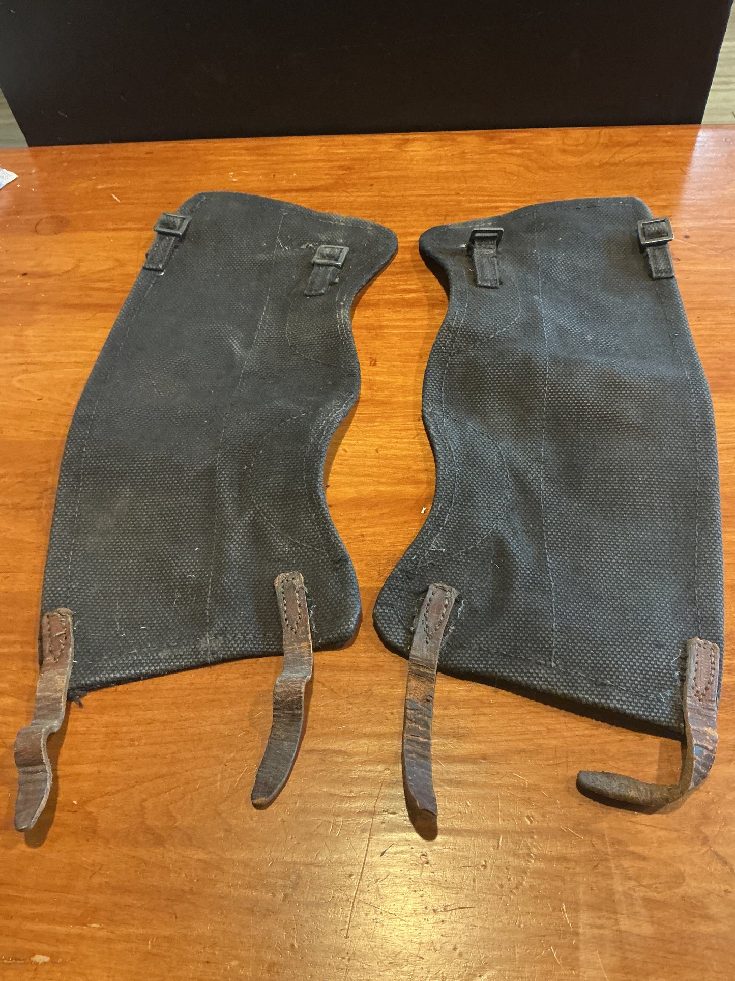 Early Canadian Navy Gaiters with Leather Straps