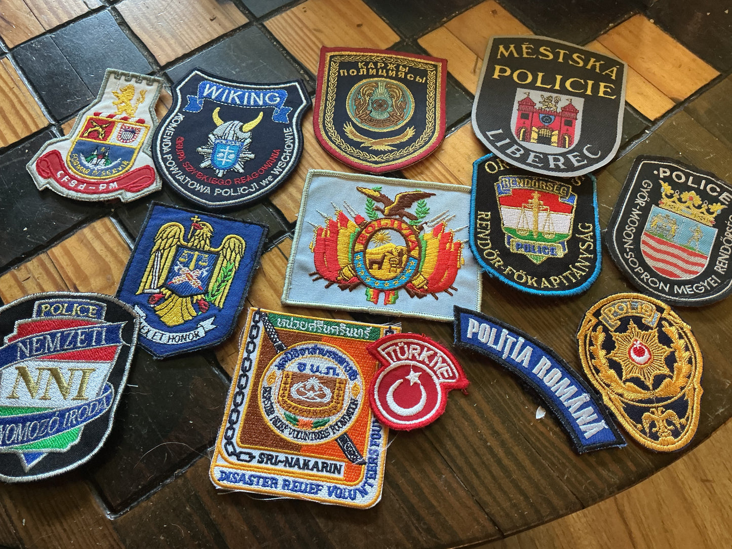 Lot of 13 Middle Eastern or European Police Patches /Insignia