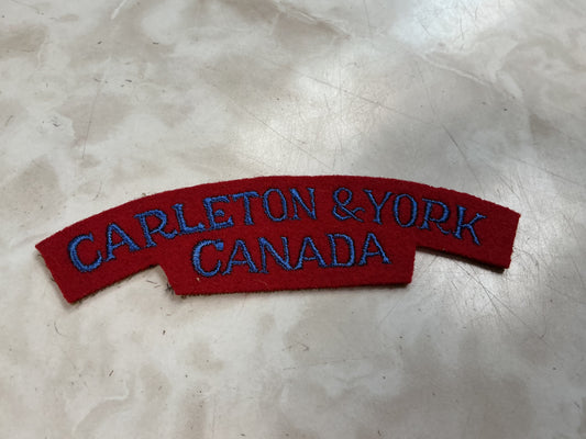 Early Carleton & York Canada Shoulder Flash