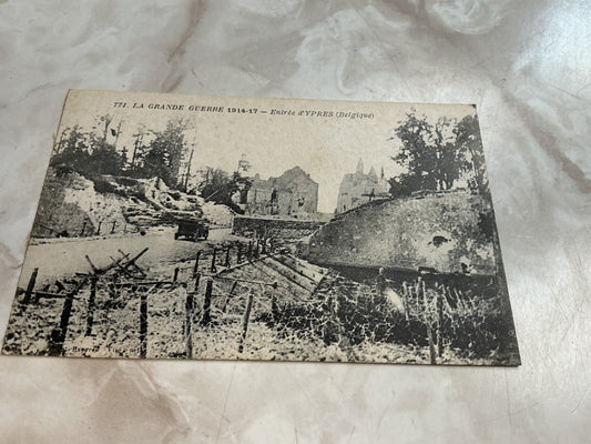 Souvenir postcard of Battle of D’YPRES ( Belgique) 1914-17