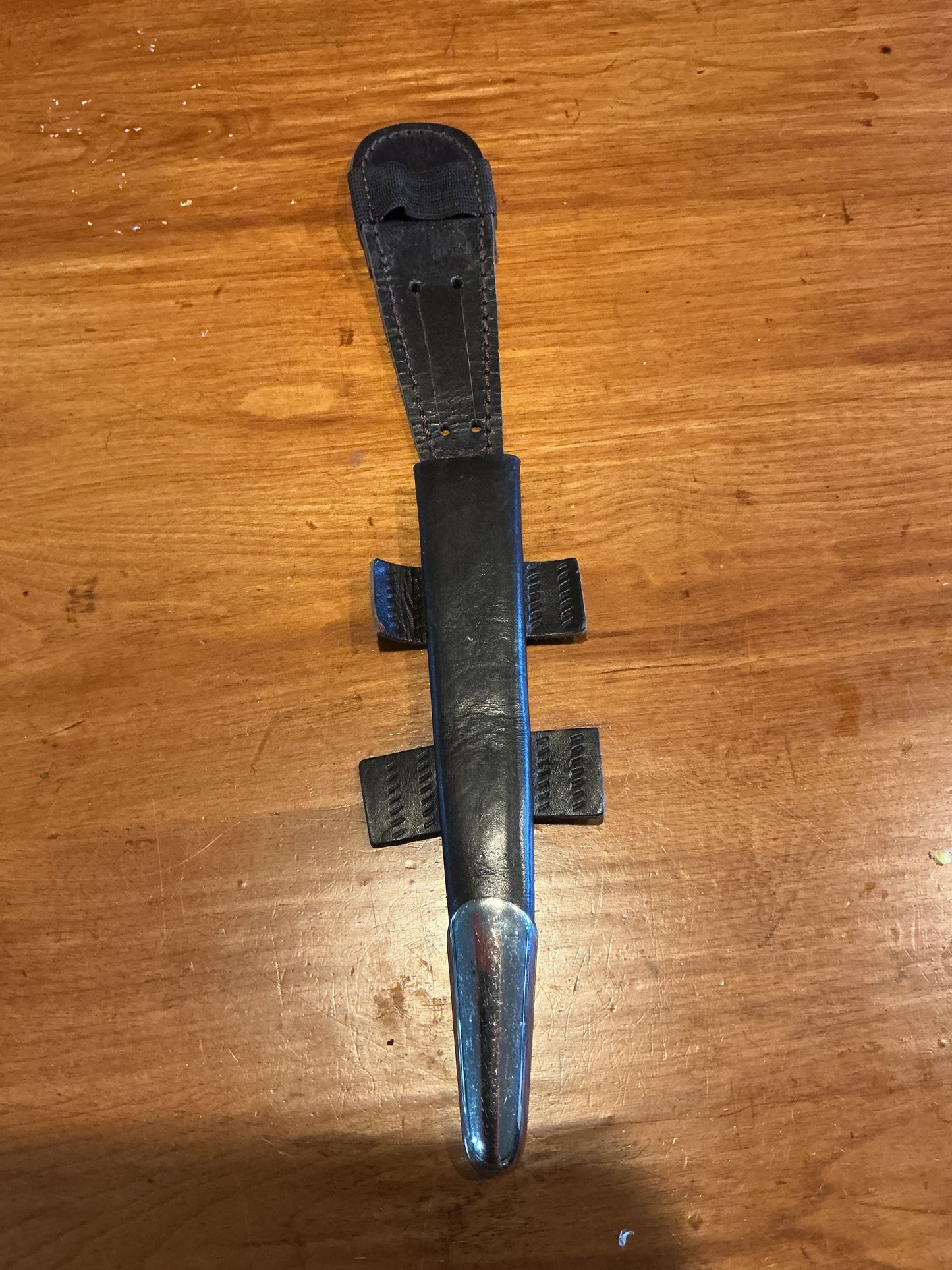 British Fairbairn Sykes Style  leather sheath with tabs