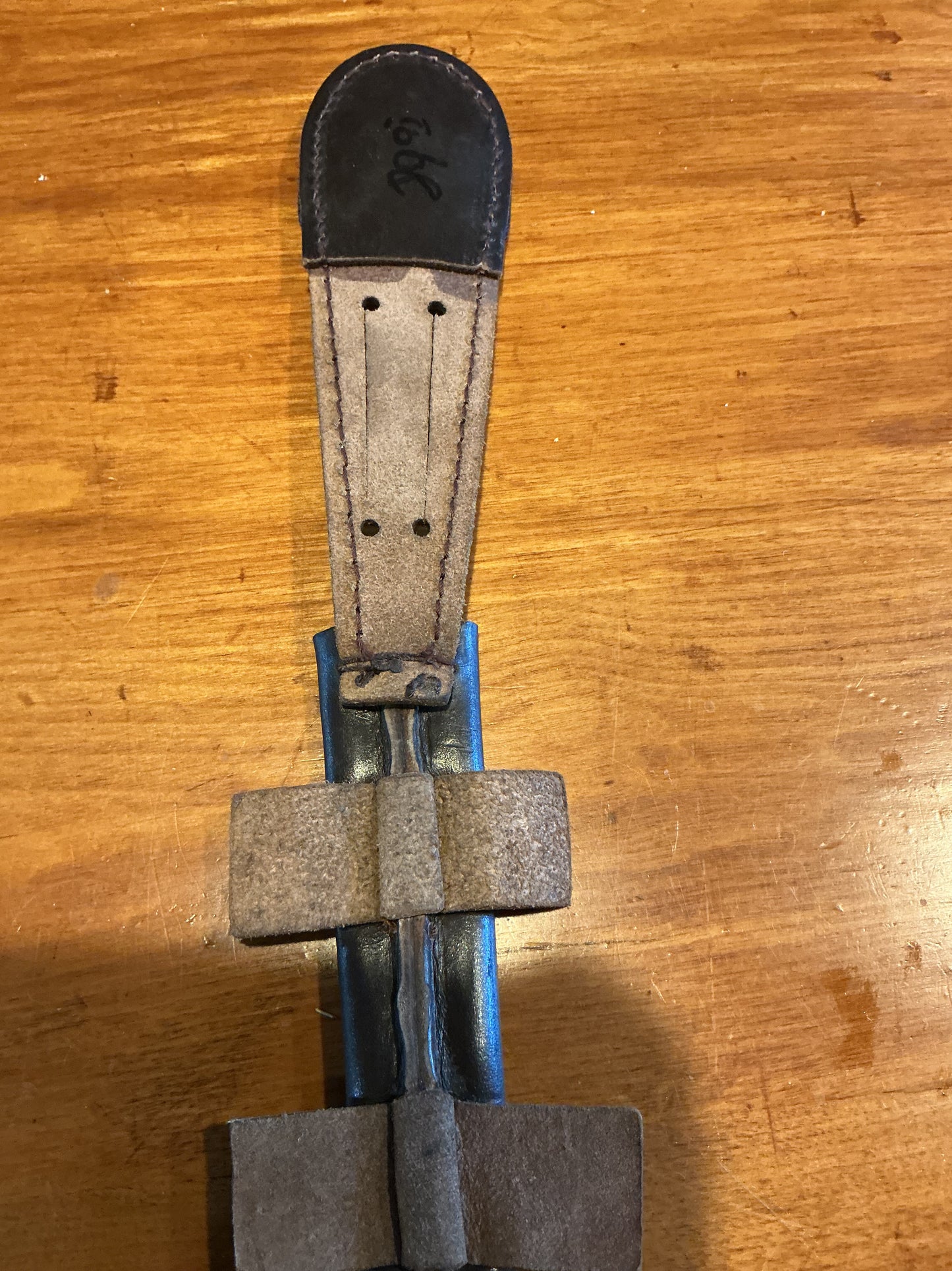 British Fairbairn Sykes Style  leather sheath with tabs