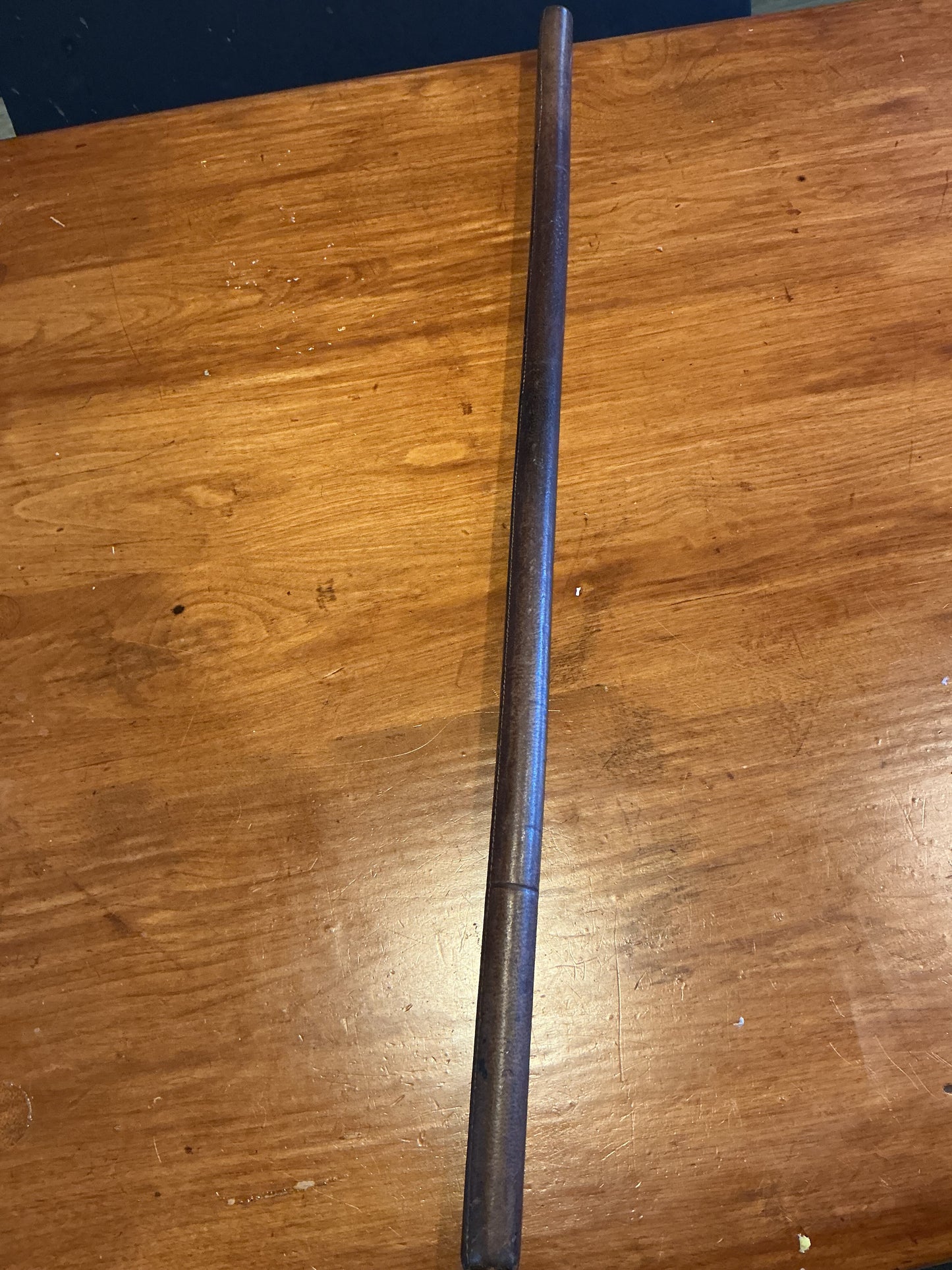 Early British/Canadian  Army Officers Leather Swagger Stick