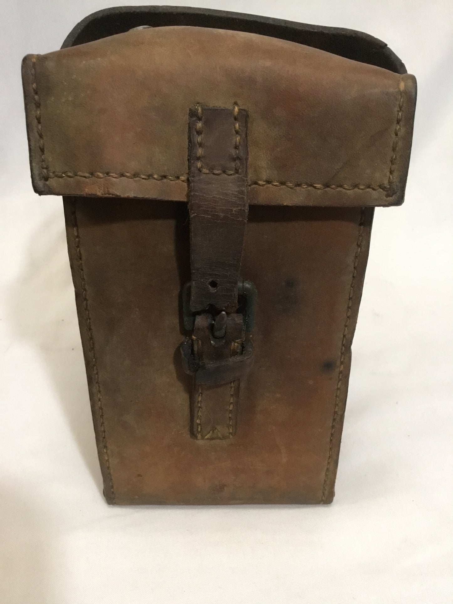 Early Leather Equipment Box with Handle