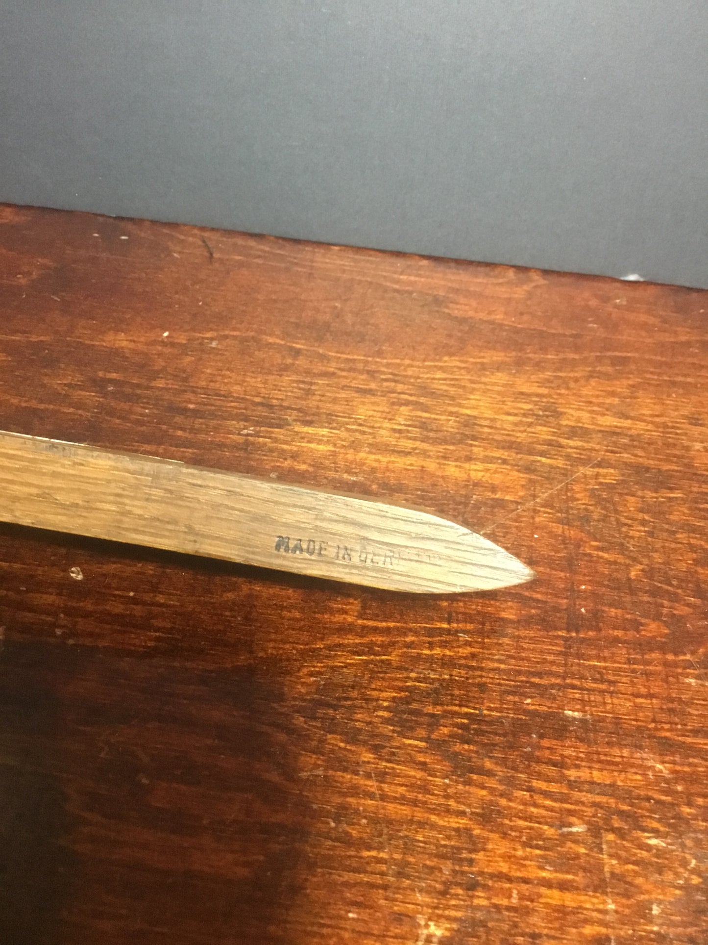 Small 8 inch Antique wooden torpedo level. , Germany