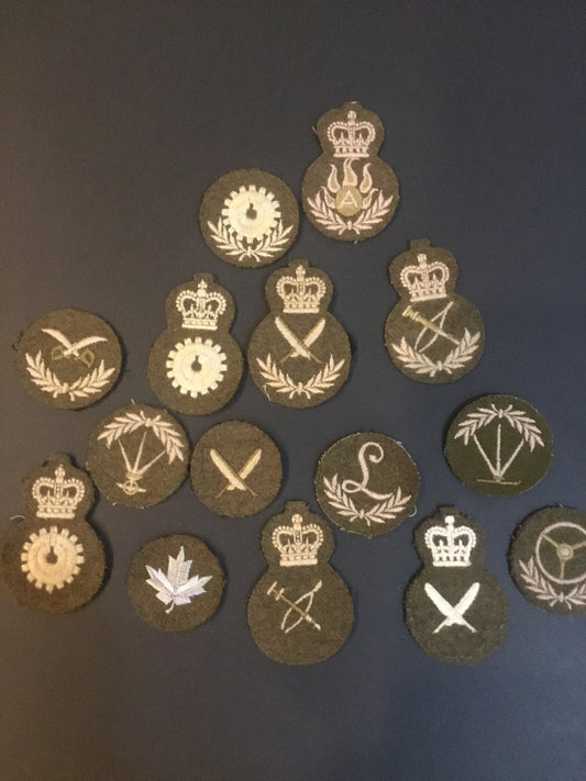Lot of of Post war Canadian Military Trade Badges ,