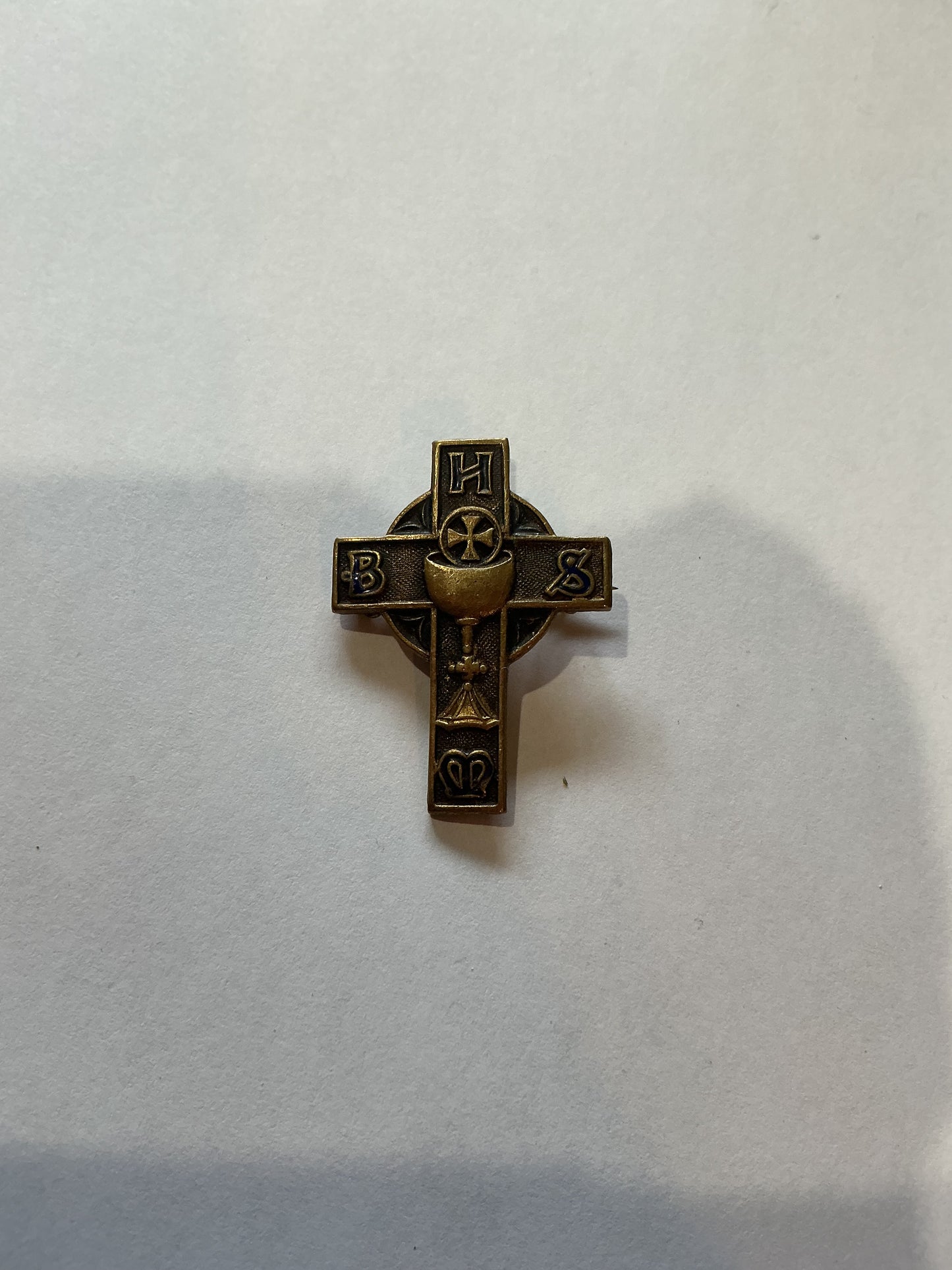Thomas Fattorini  Cross & Chalice Adoro Te Devote Religious Cross .