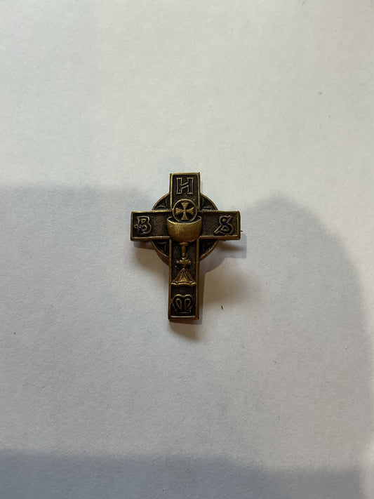 Thomas Fattorini  Cross & Chalice Adoro Te Devote Religious Cross .