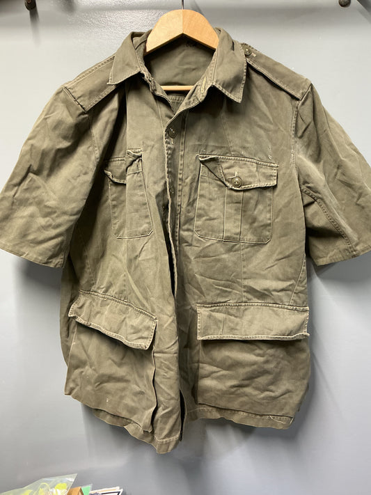 1950s Canadian Bush Jacket/ Shirt Short Sleeve  Korean Period