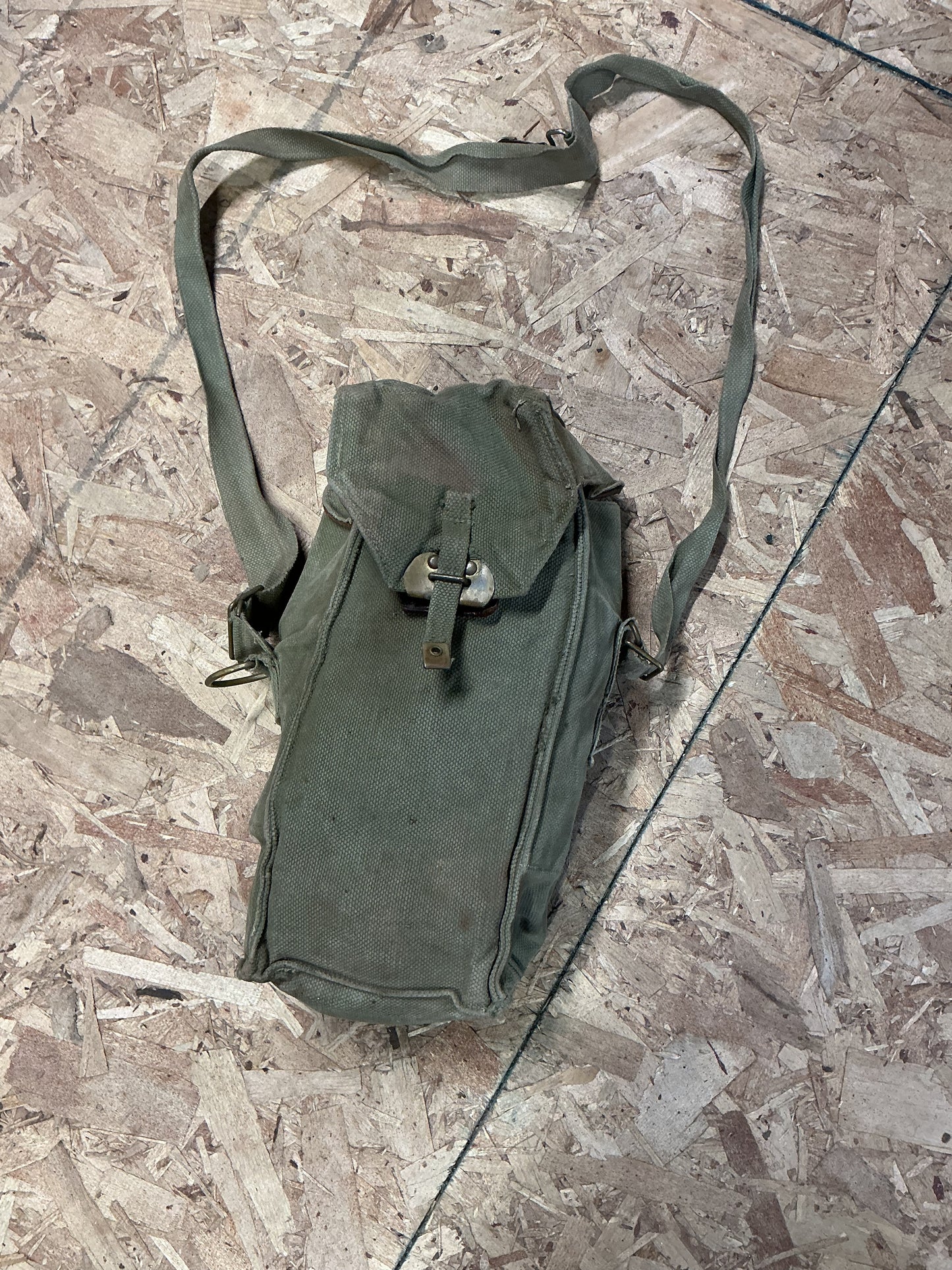 1950s Military Surplus Belgian Gas Mask Bag