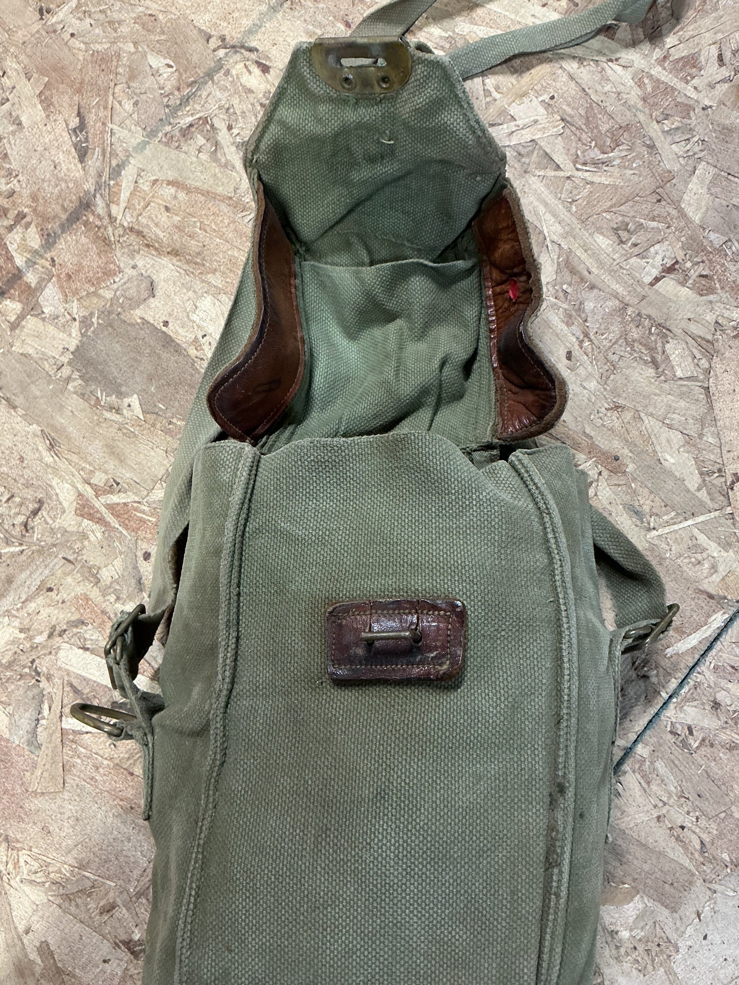 1950s Military Surplus Belgian Gas Mask Bag