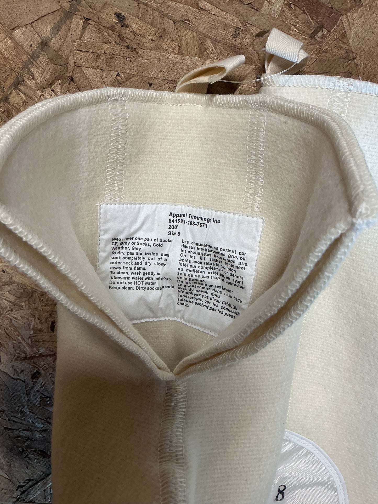 New Canadian Military Wool Muck-luk Liners Size 12