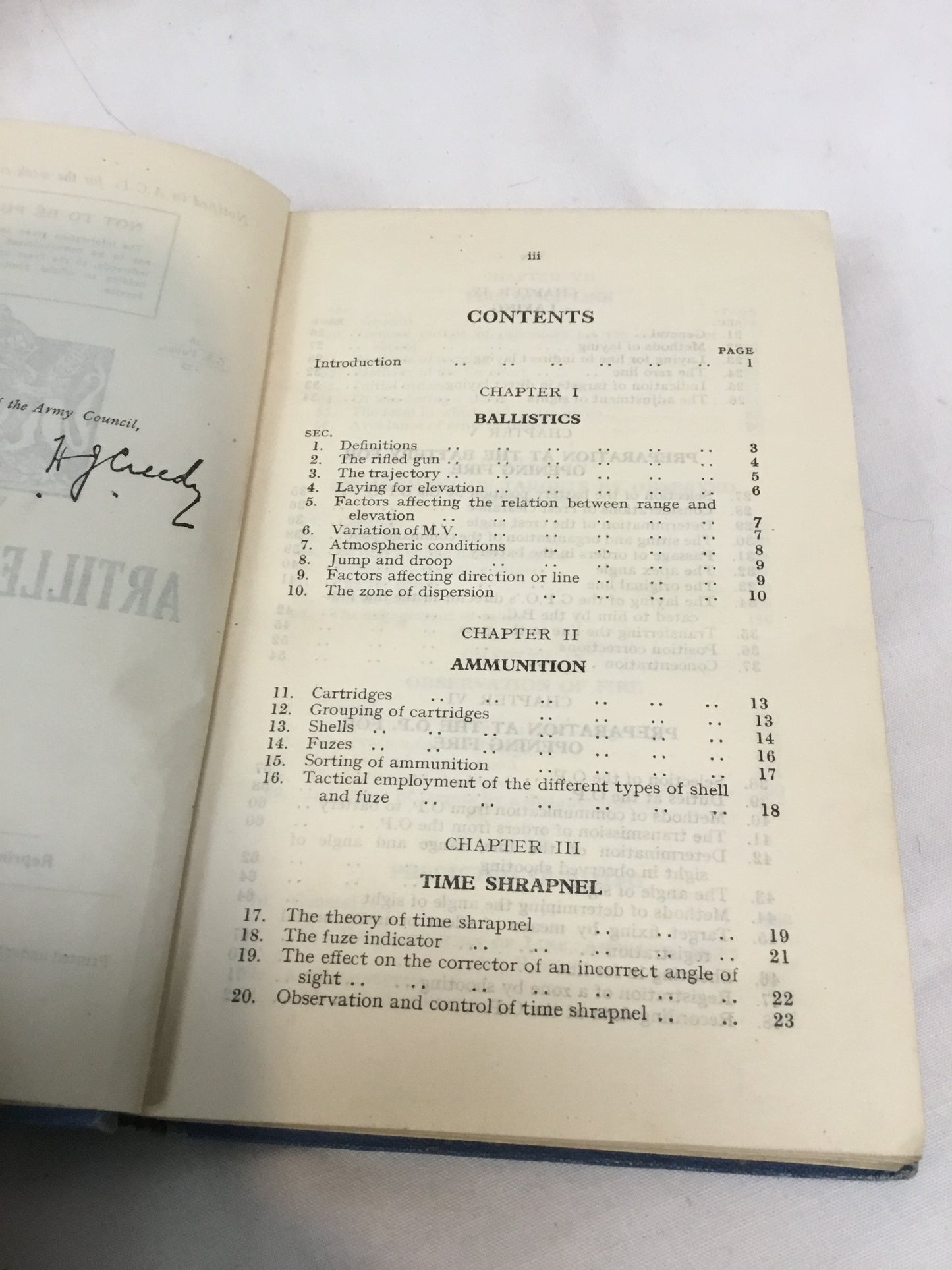 Named 1934 British Artillery Training 'Gunnery' Manual